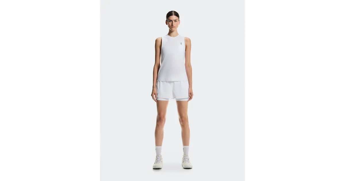 Shorts de tenis 2 en 1 Court blancos para mujer · On