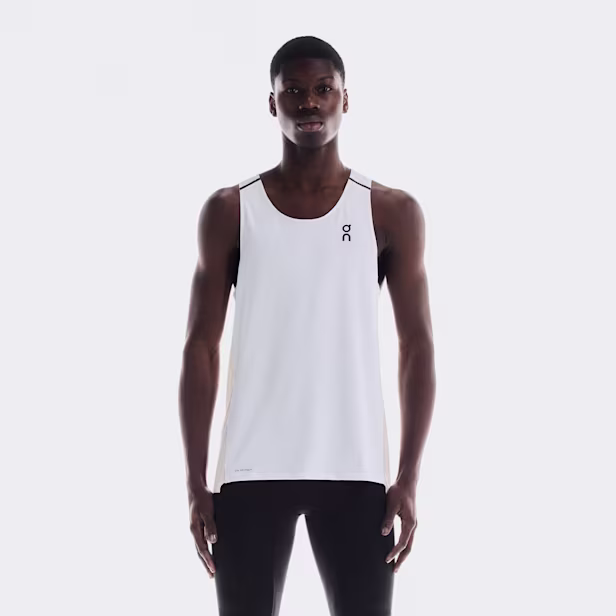 Performance Tank Top in White/Silver