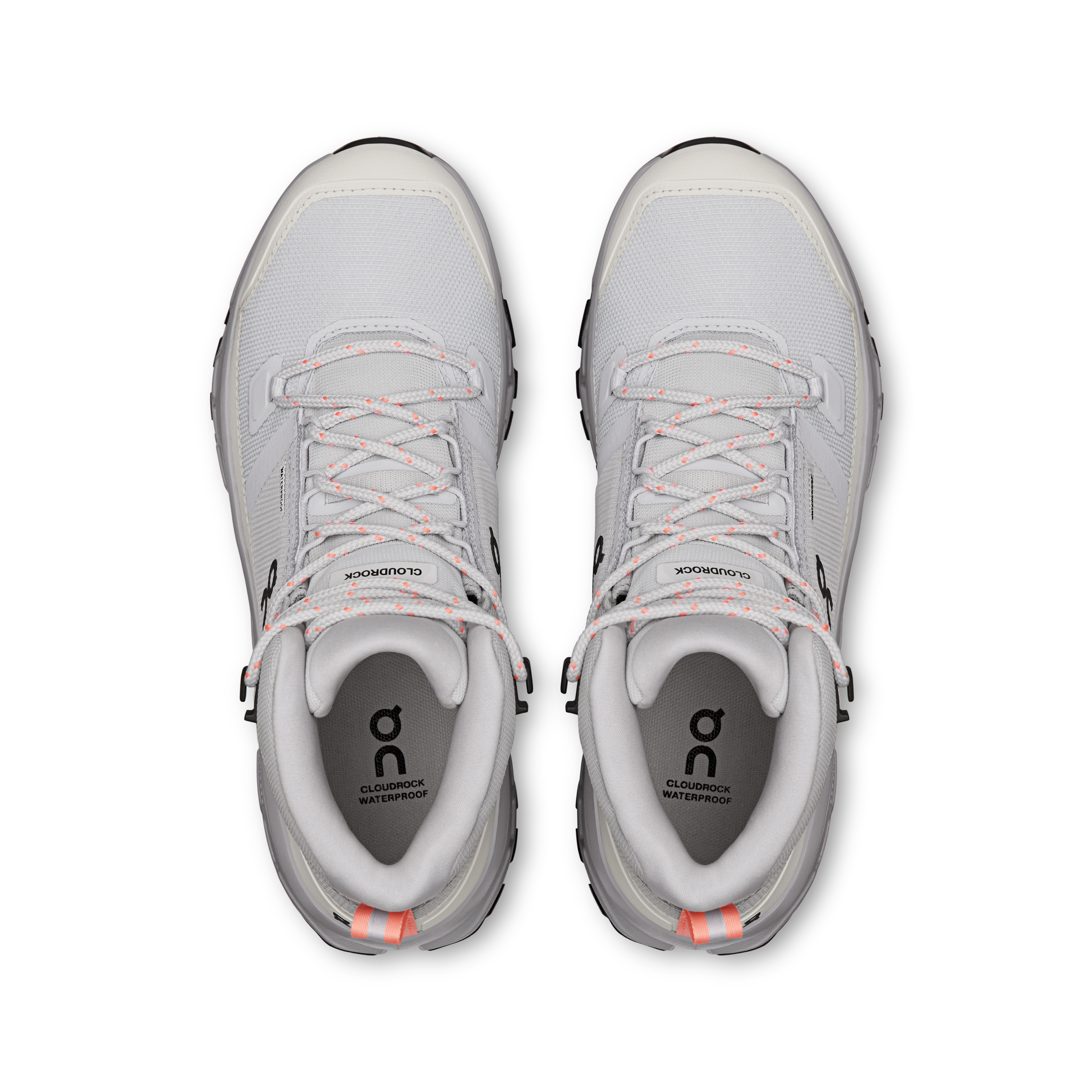 On Cloudrock Mid Waterproof Glacier & Alloy Women Hiking Shoes