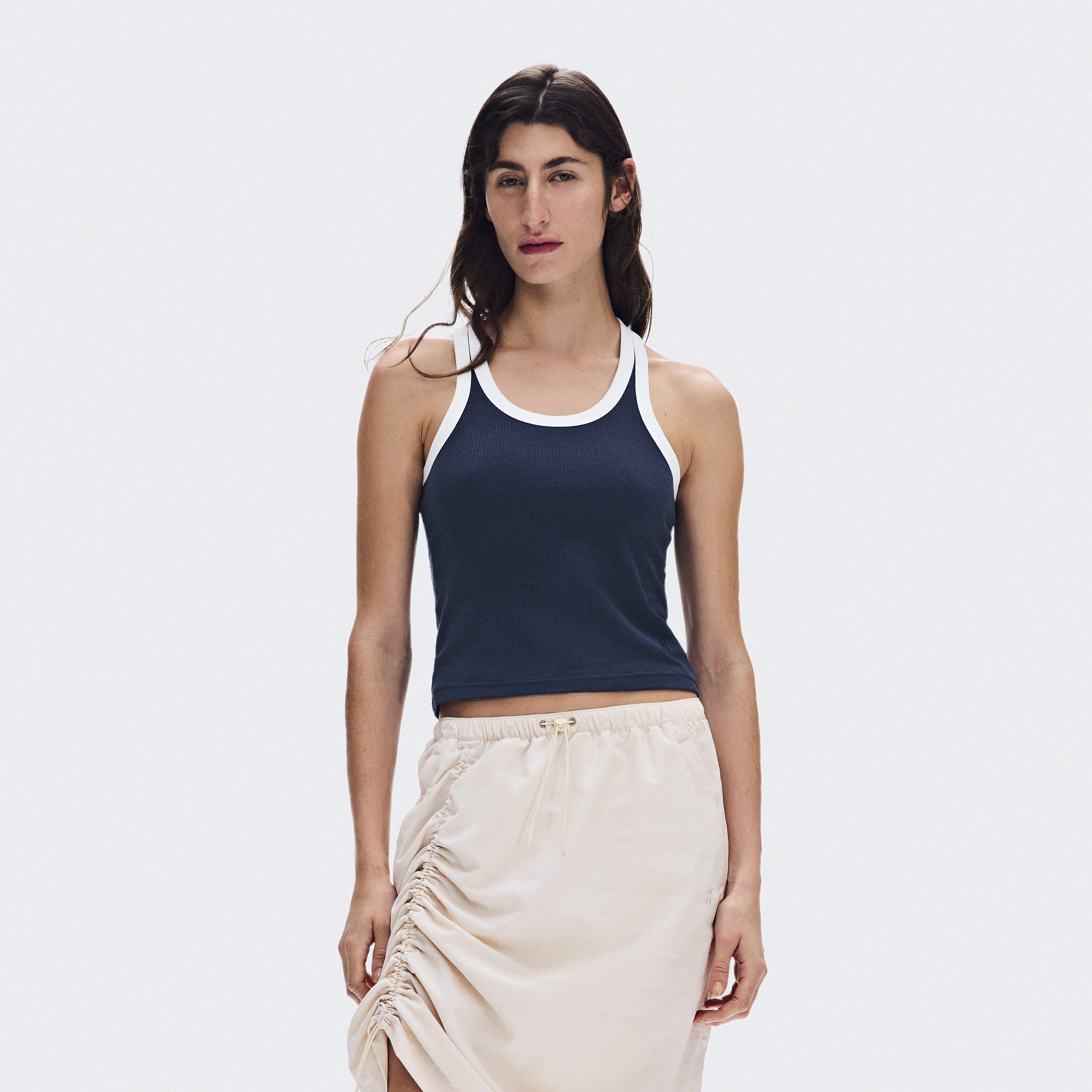 All-Day Ribbed Tank Top in Midnight