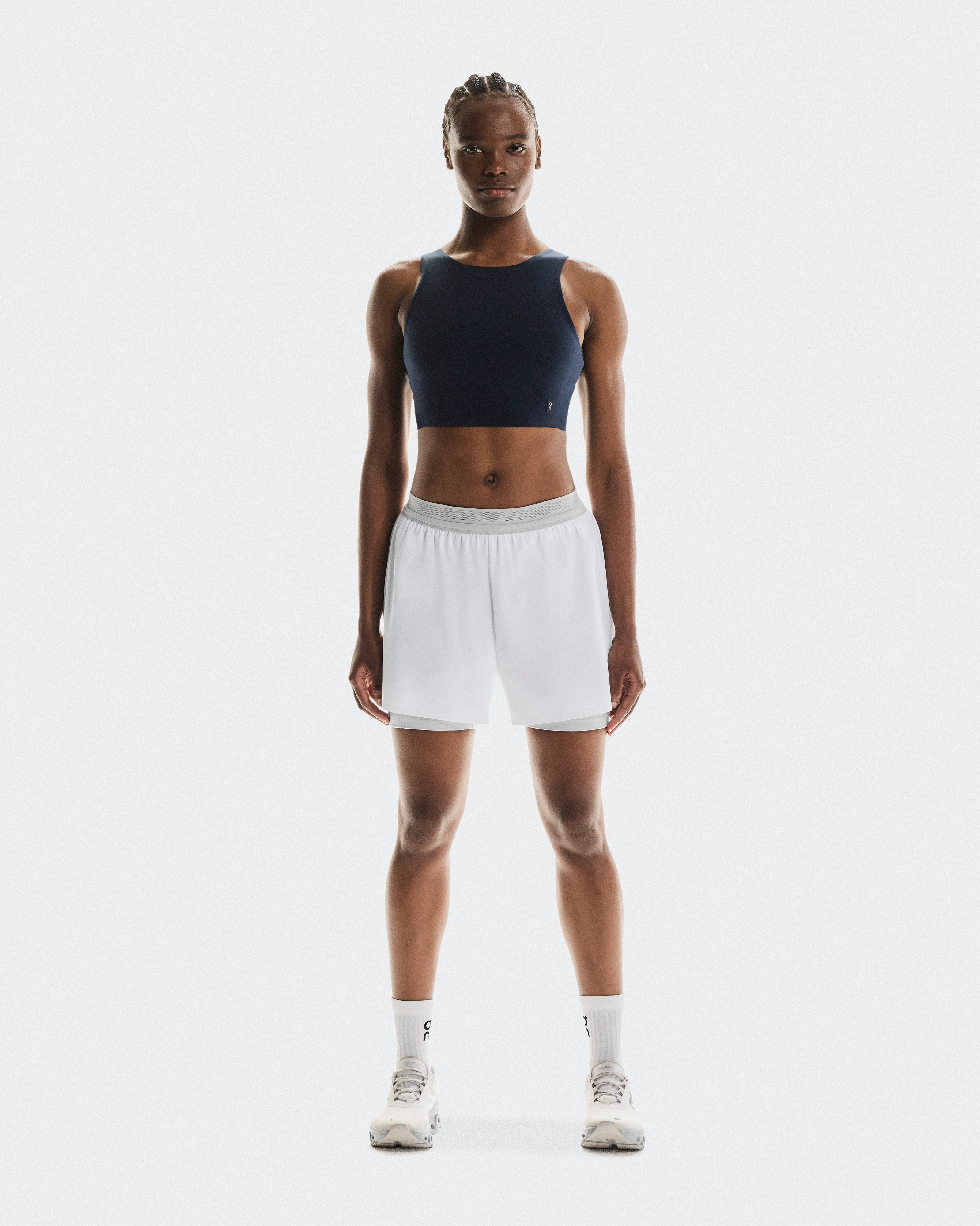 On 3" Performance 2/1 Shorts White & Glacier Women Shorts