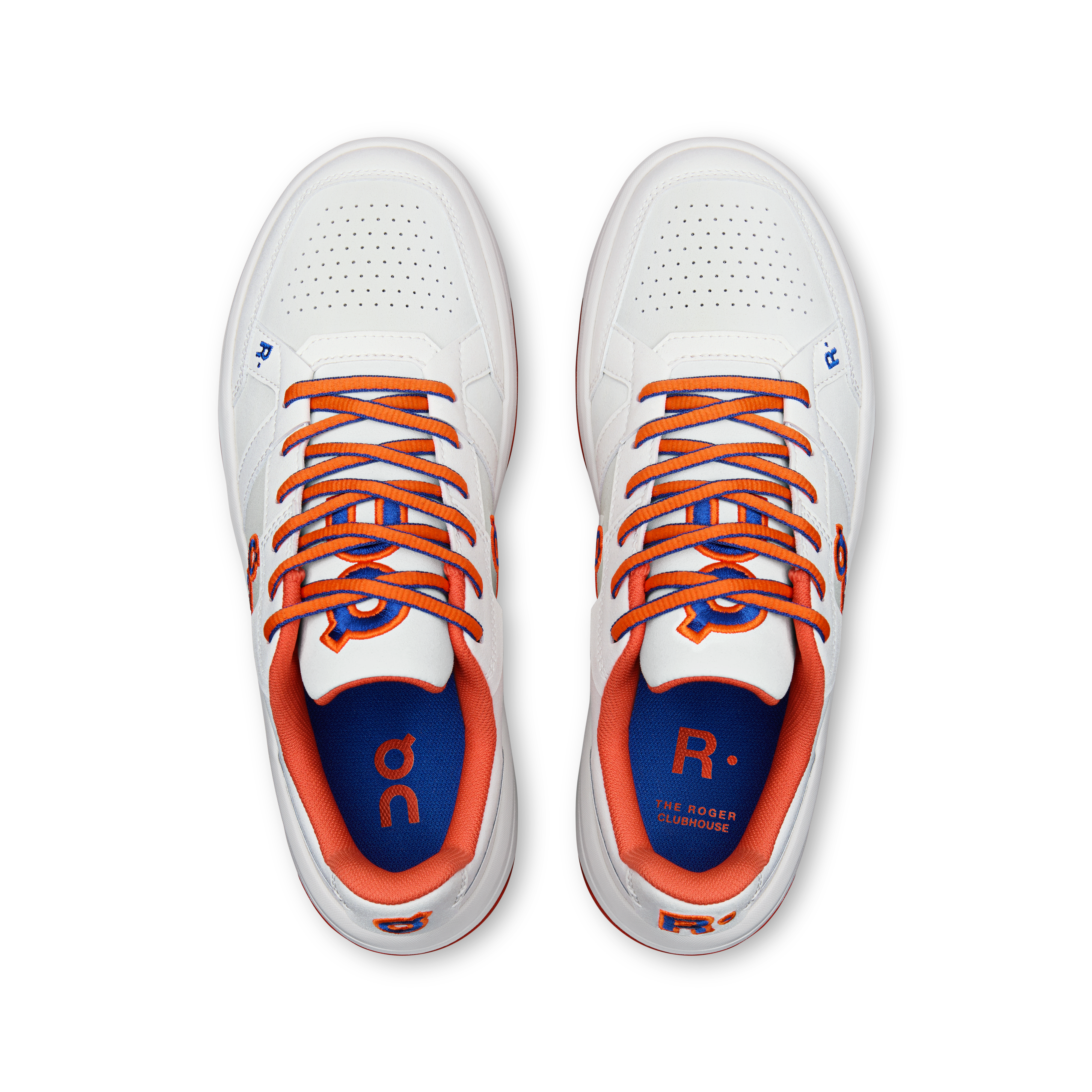 On THE ROGER CH Varsity White & Flame Women – All-day Shoes