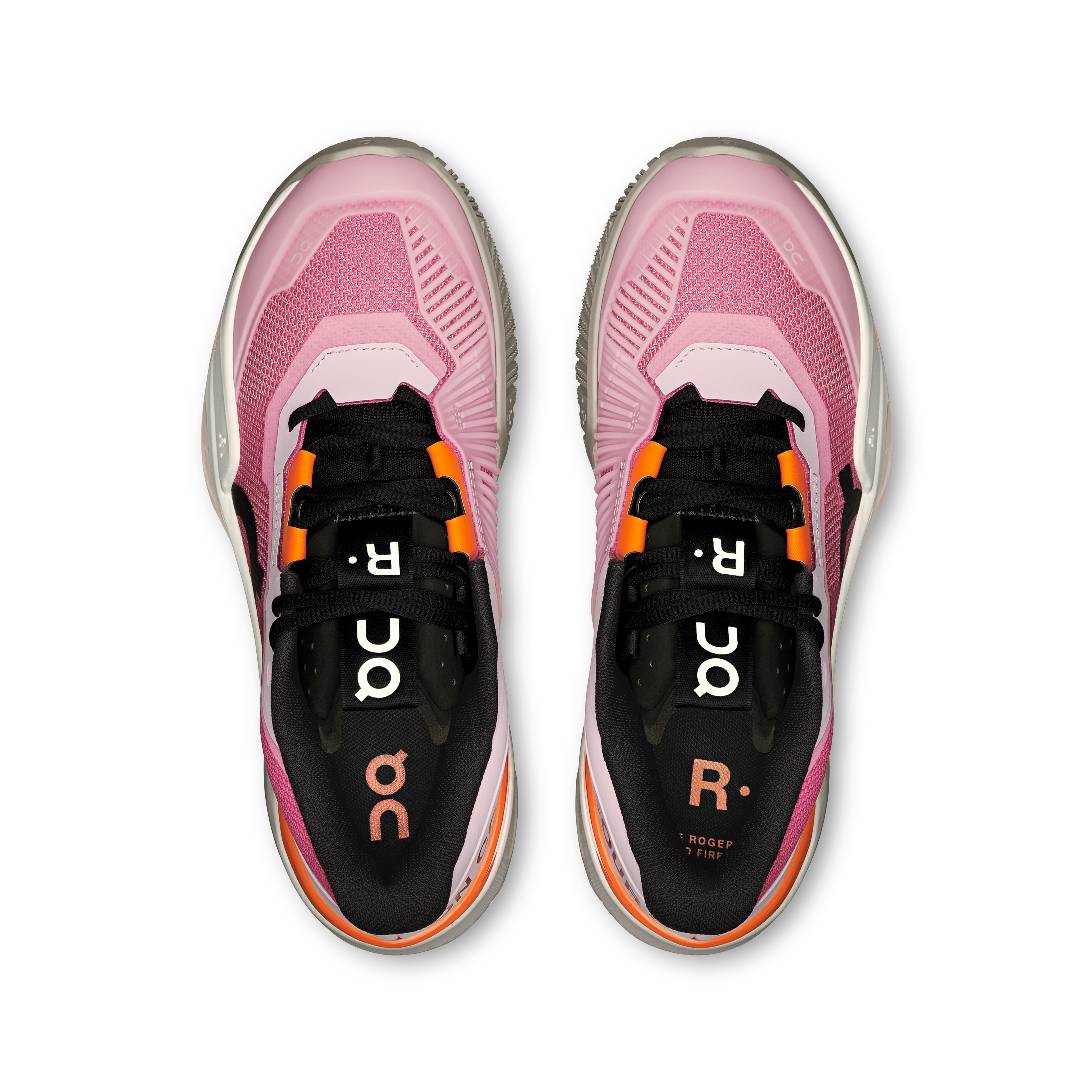 On THE ROGER Pro Fire Pink & Flame Damen Tennis Schuhe