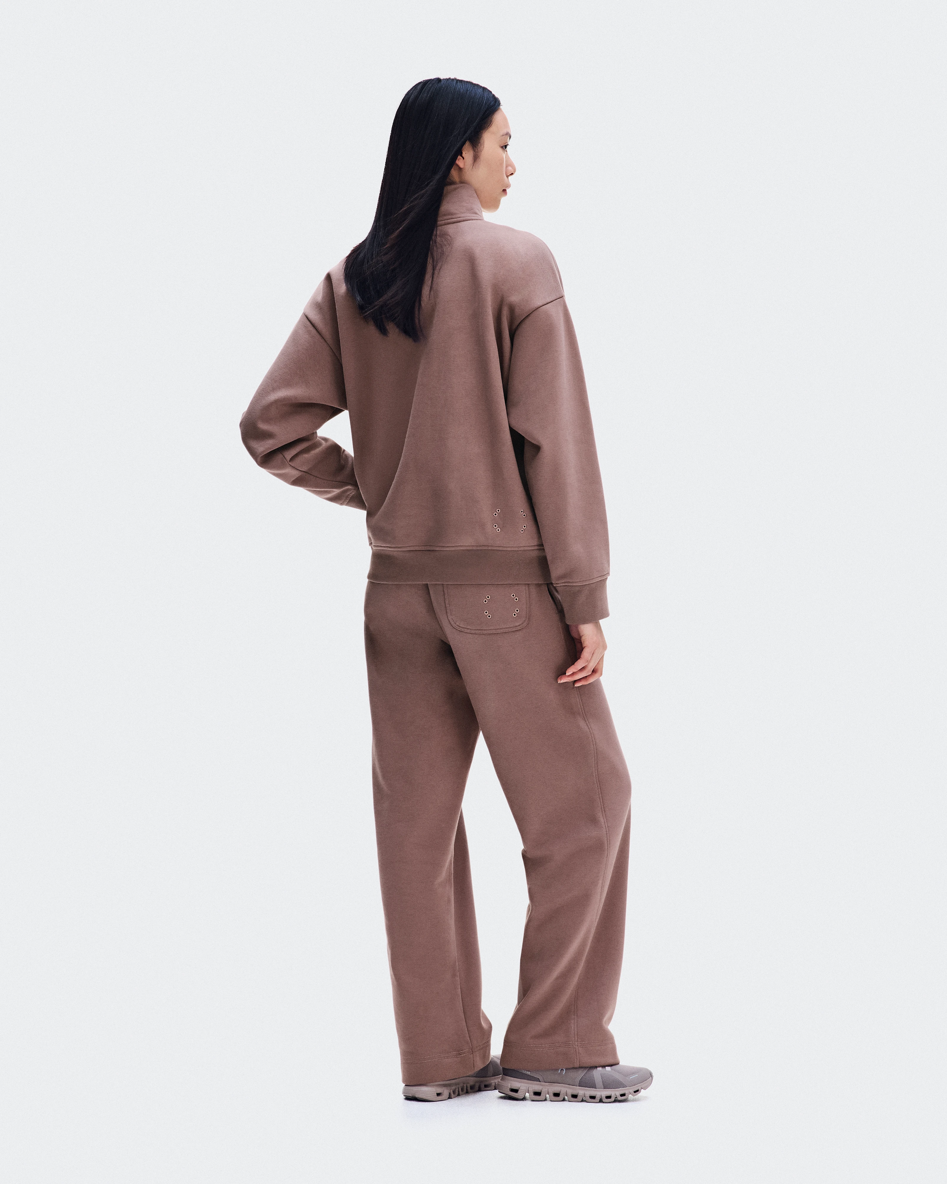 On Club Collective 1/4 Zip Clove Women Hoodies and sweatshirts