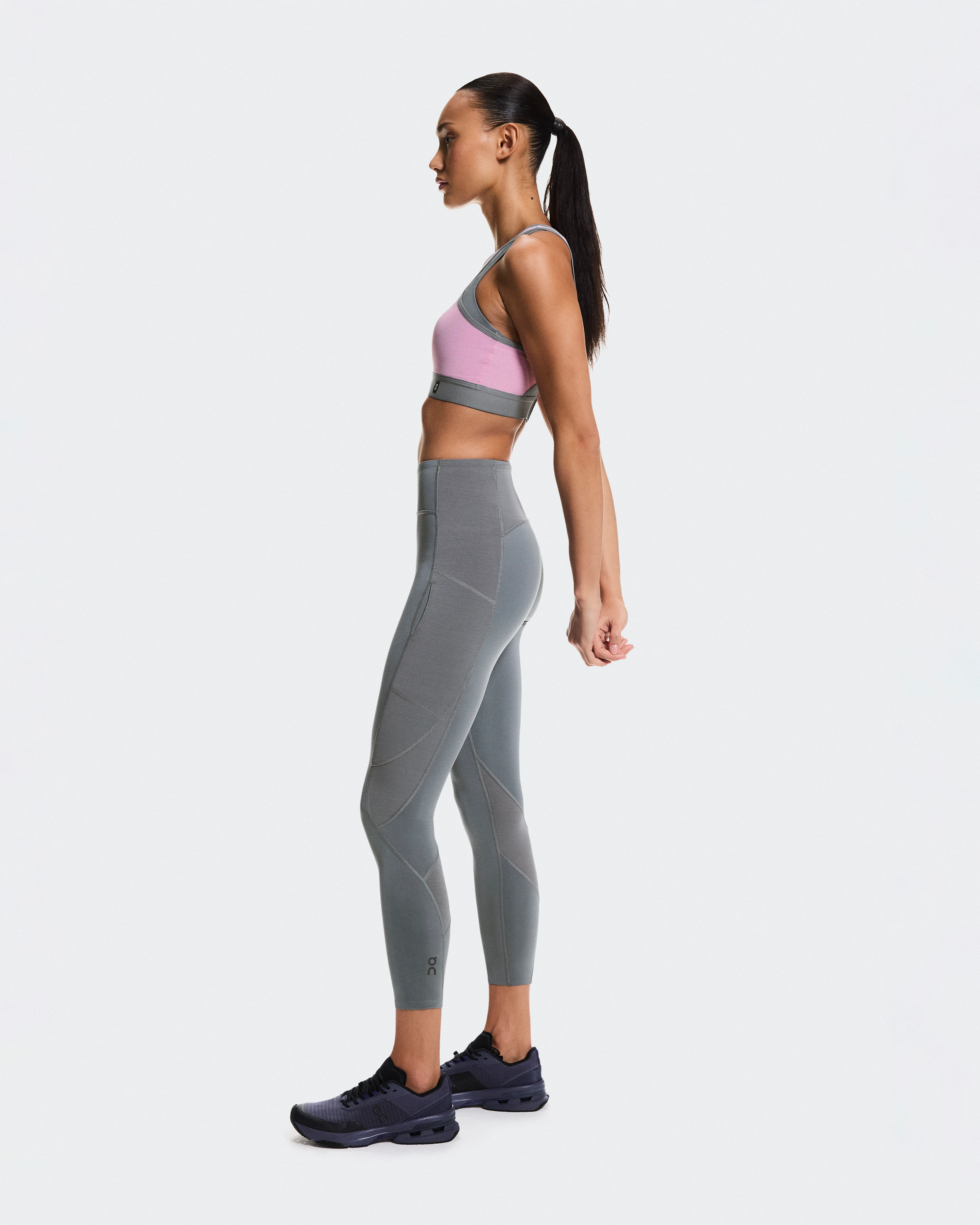 On Train Volt Tights 7/8 Rock Feminino Calças leggings