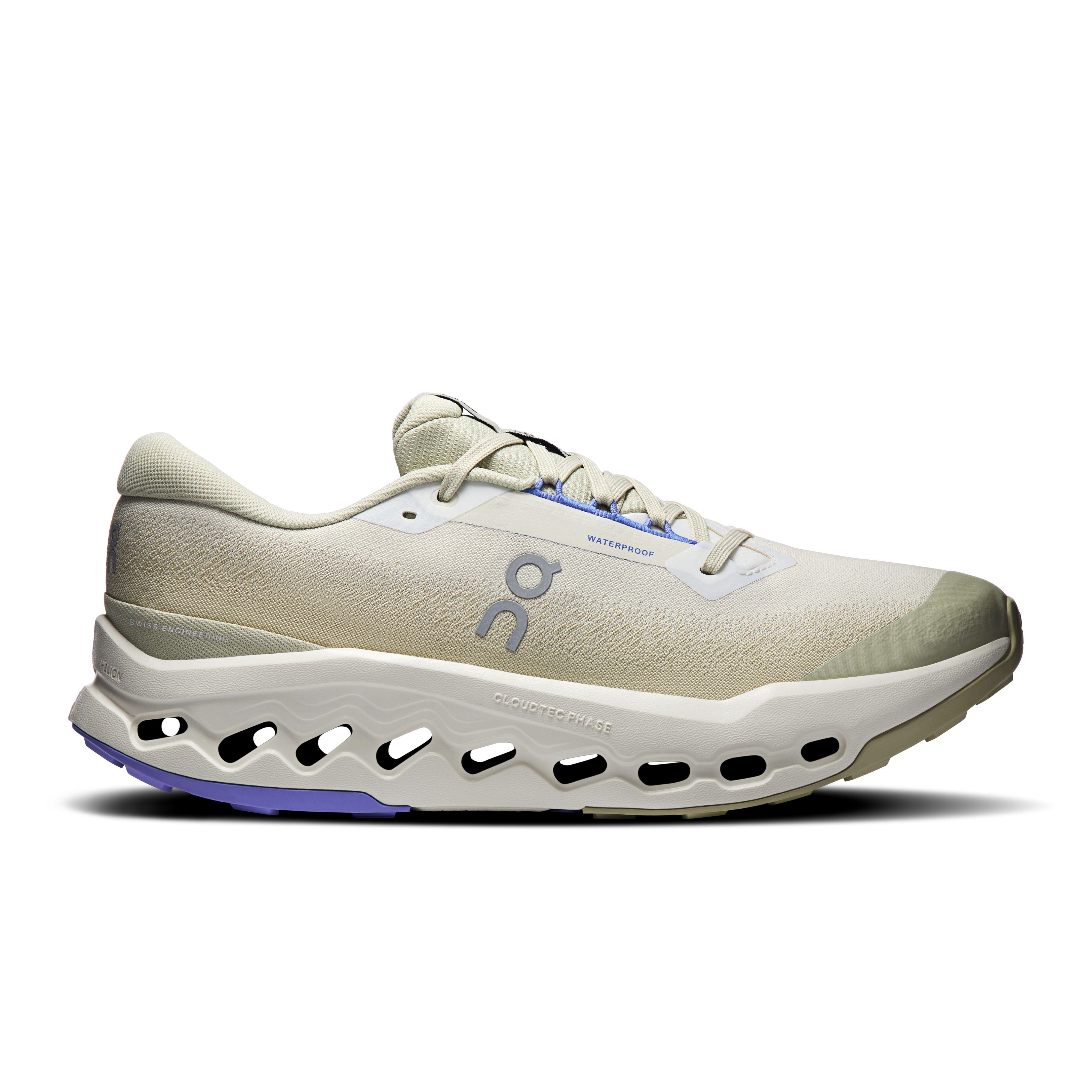 On Cloudsurfer Trail 2 Waterproof Beige Blanc Homme Homme – Trail running, imperméable Chaussures