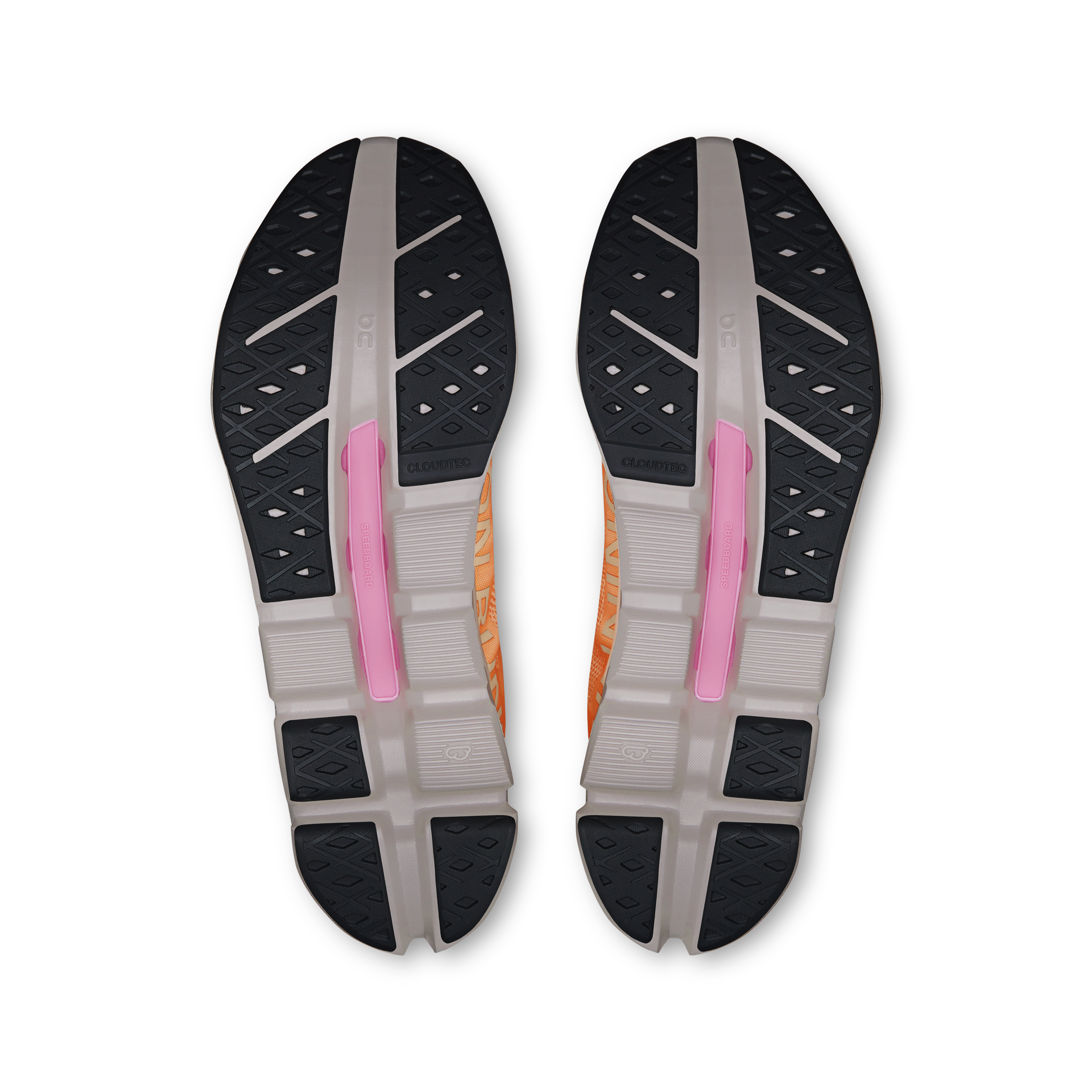 On Cloudflow 5 Tangerine & Silver Men Road running Shoes