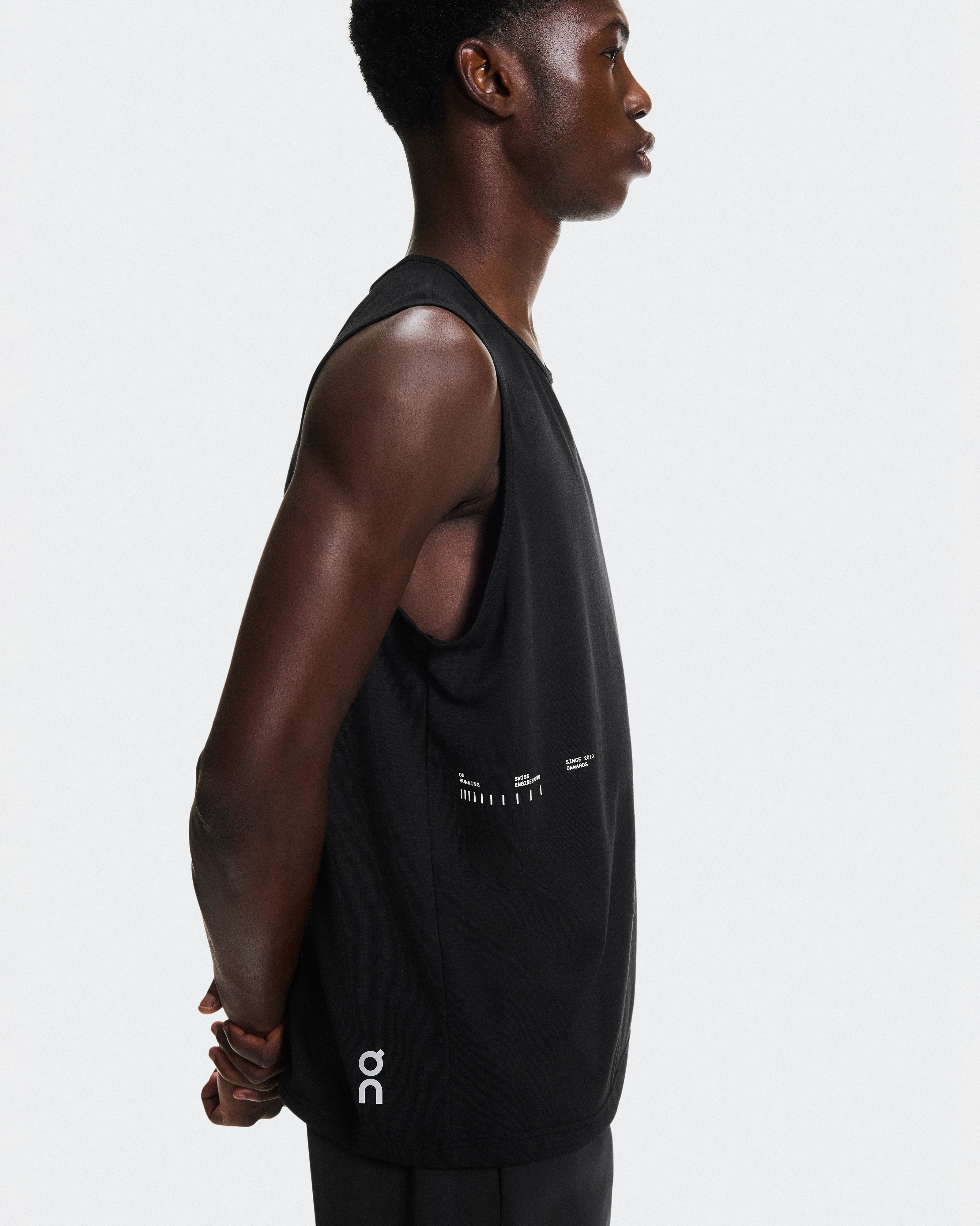 On On Run Tank Black Men Tops and t-shirts