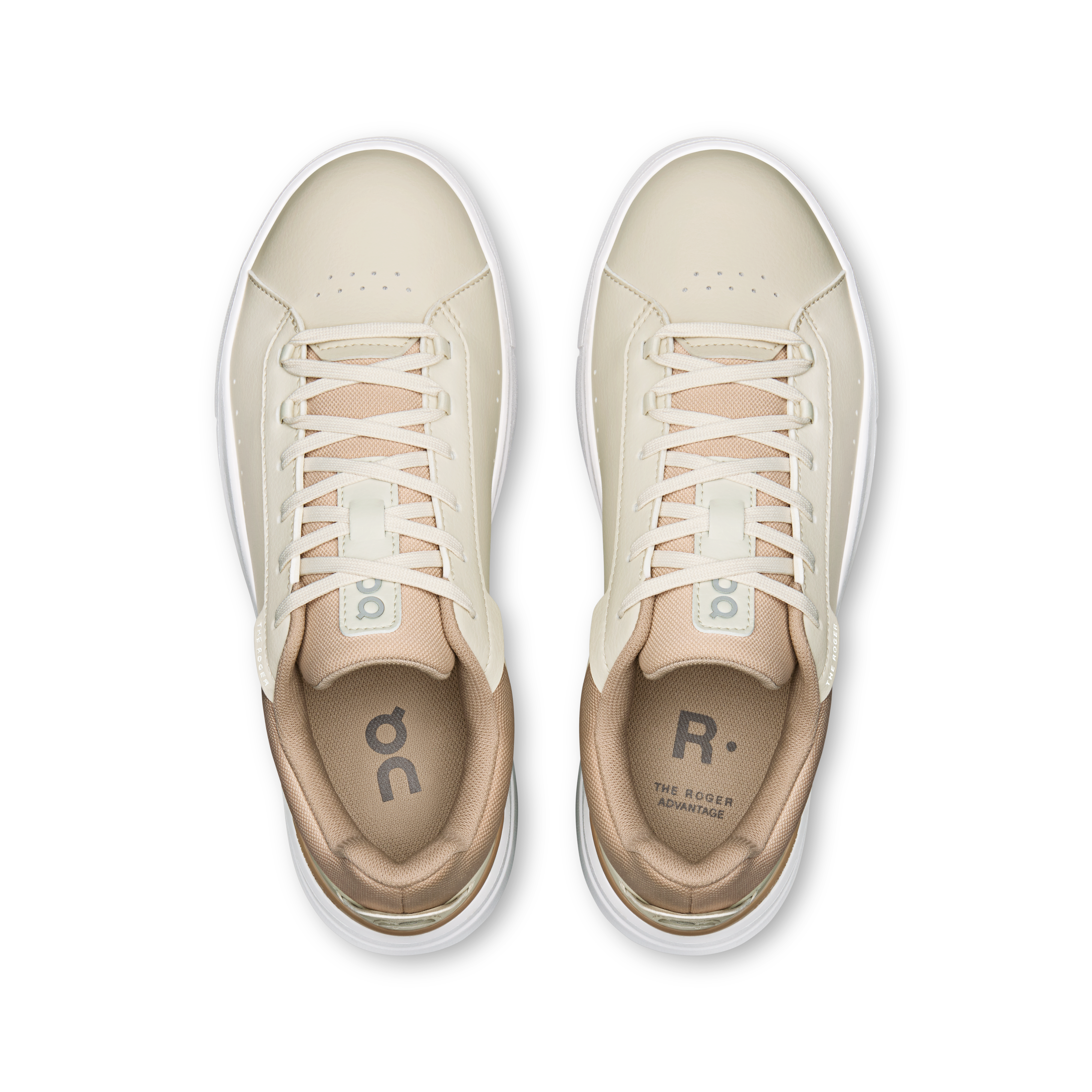 On THE ROGER Advantage Sand & Grain Women – All-day, tennis-inspired, classic style Shoes