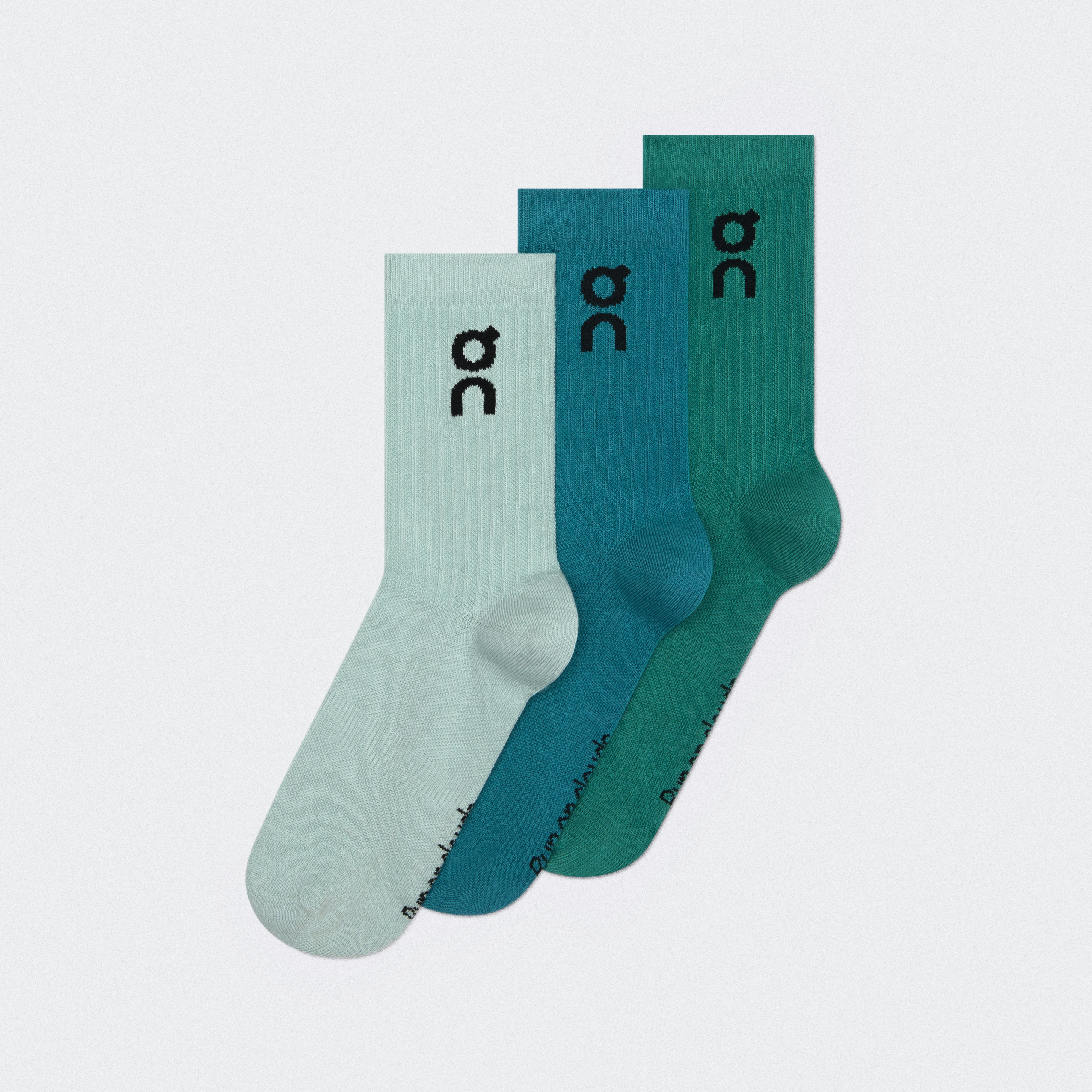 On Logo Sock High 3P Brook & Storm Unisex – All day, breathable, versatile Socks