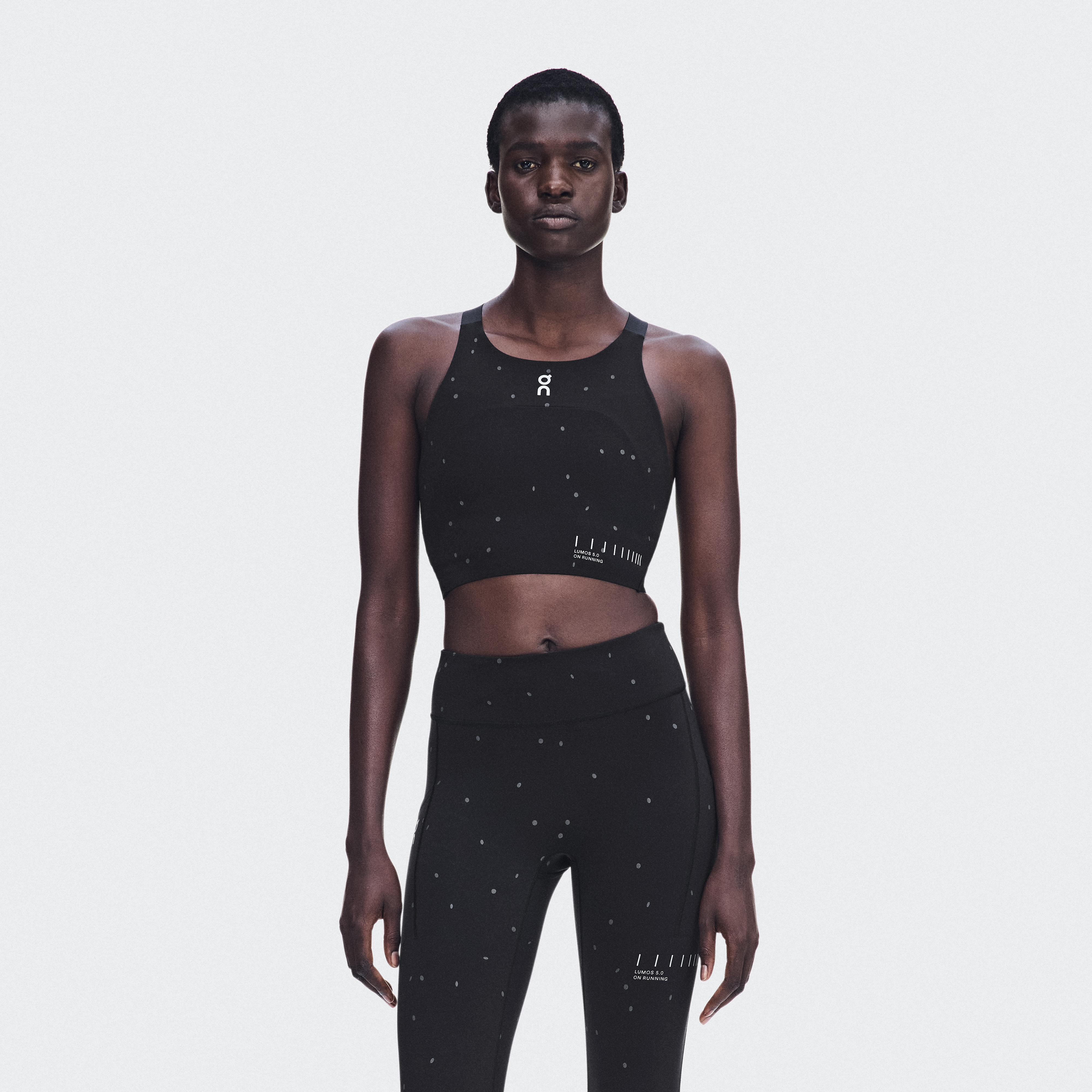 Performance Crop Lumos Shirt in Black/Eclipse
