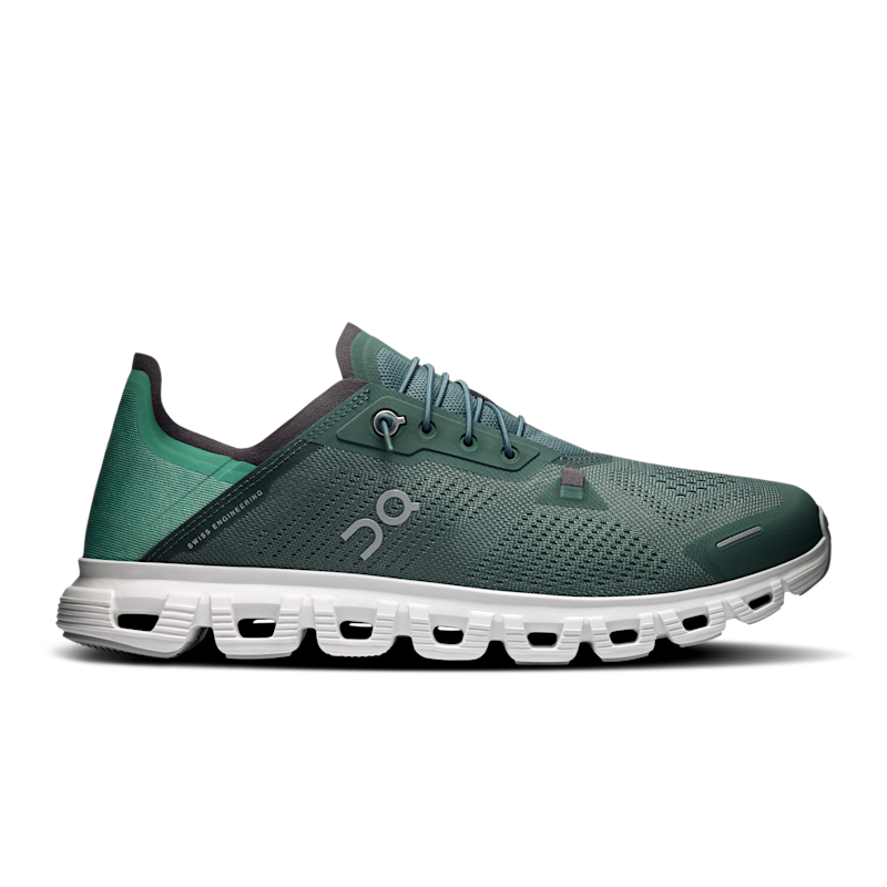 On Men's Cloud 6 Coast Lifestyle Shoe in Olive/White, Size: 11, Recycled Polyester