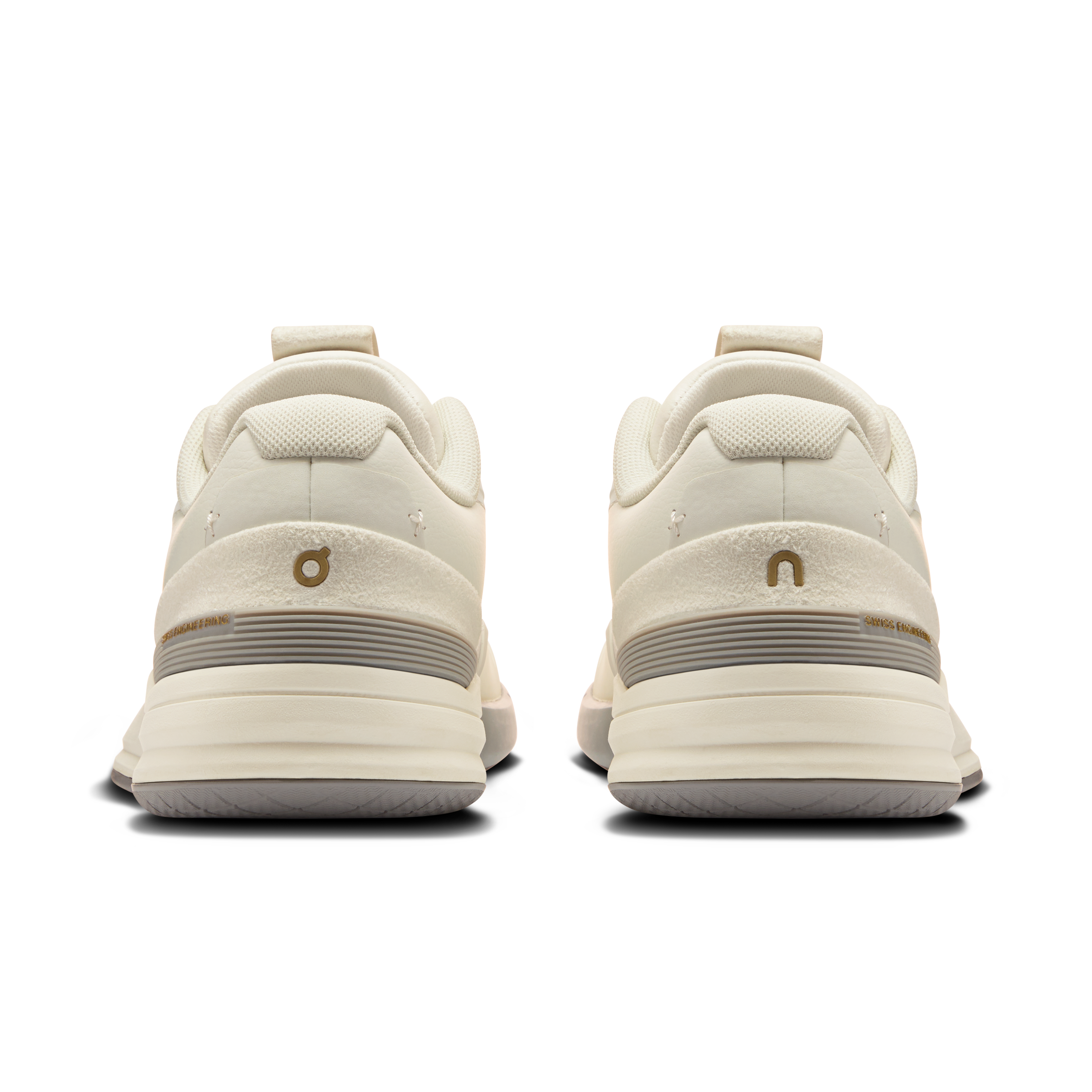 On THE ROGER Pro Ace Ivory & Fog Women Tennis Shoes