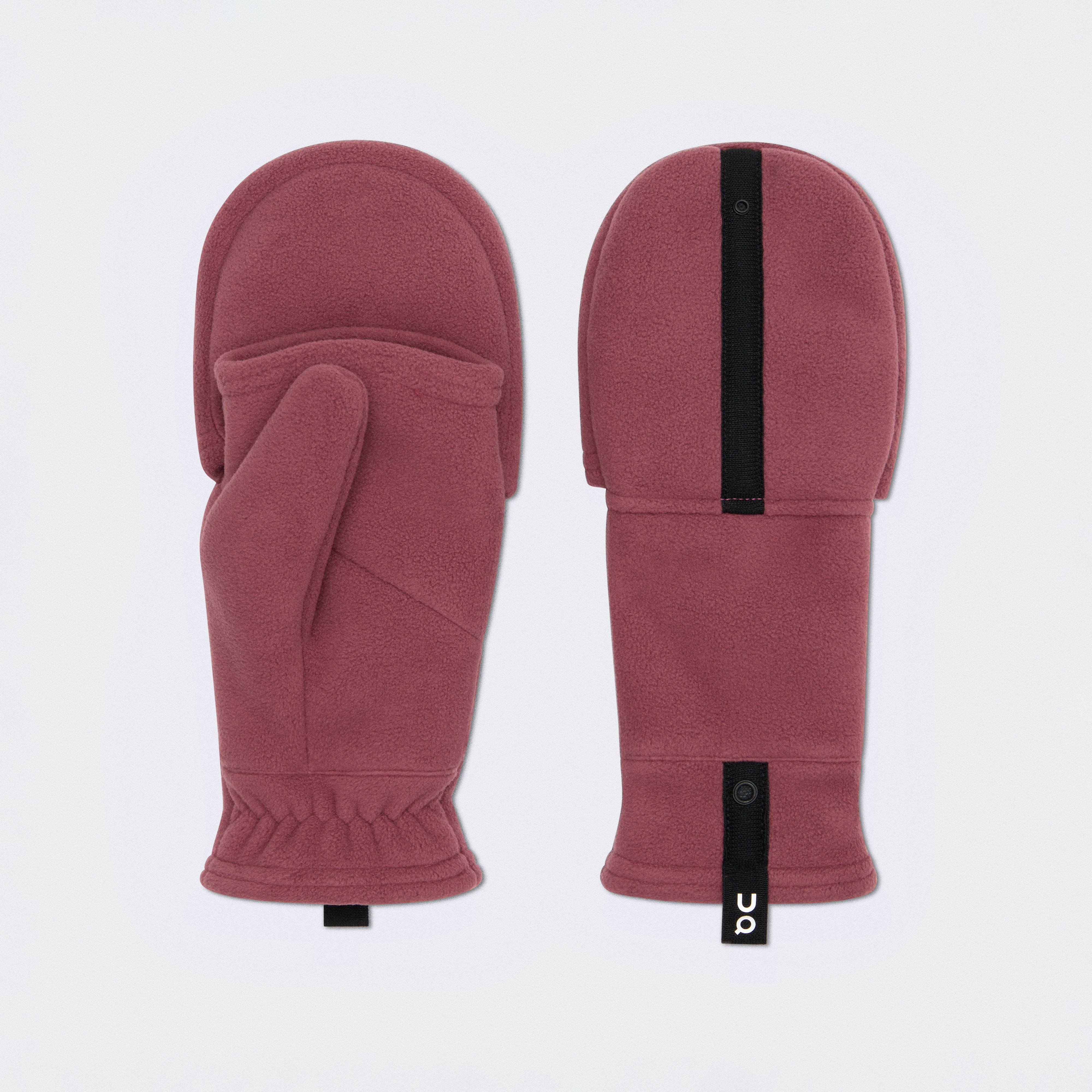 Fleece Mitten Gloves in Barberry