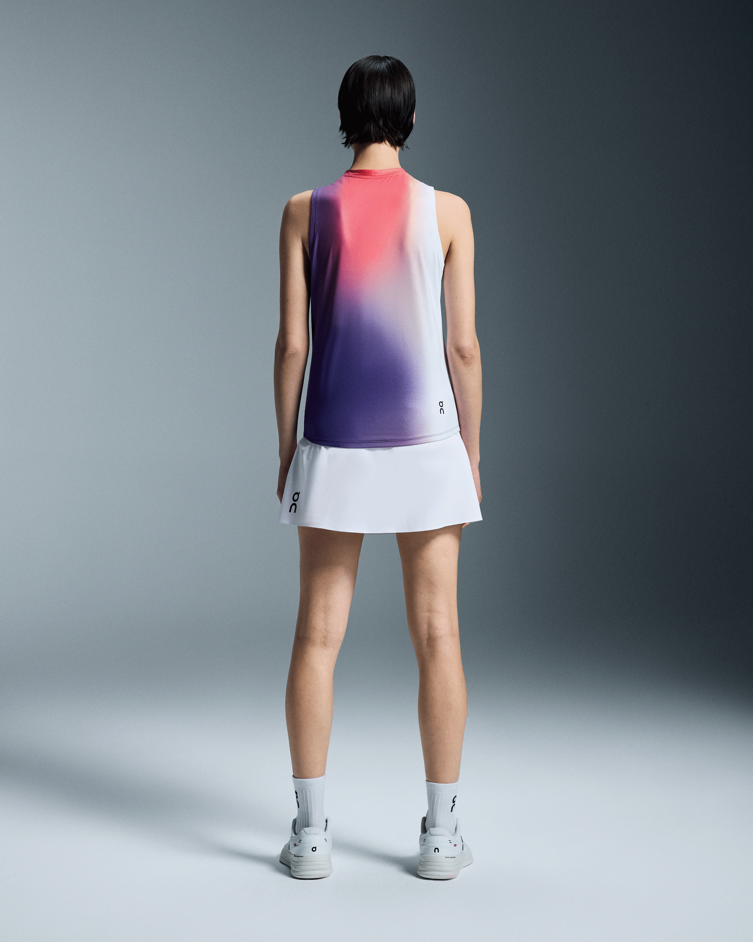 Women's Court Tank | White & Lime | On United States