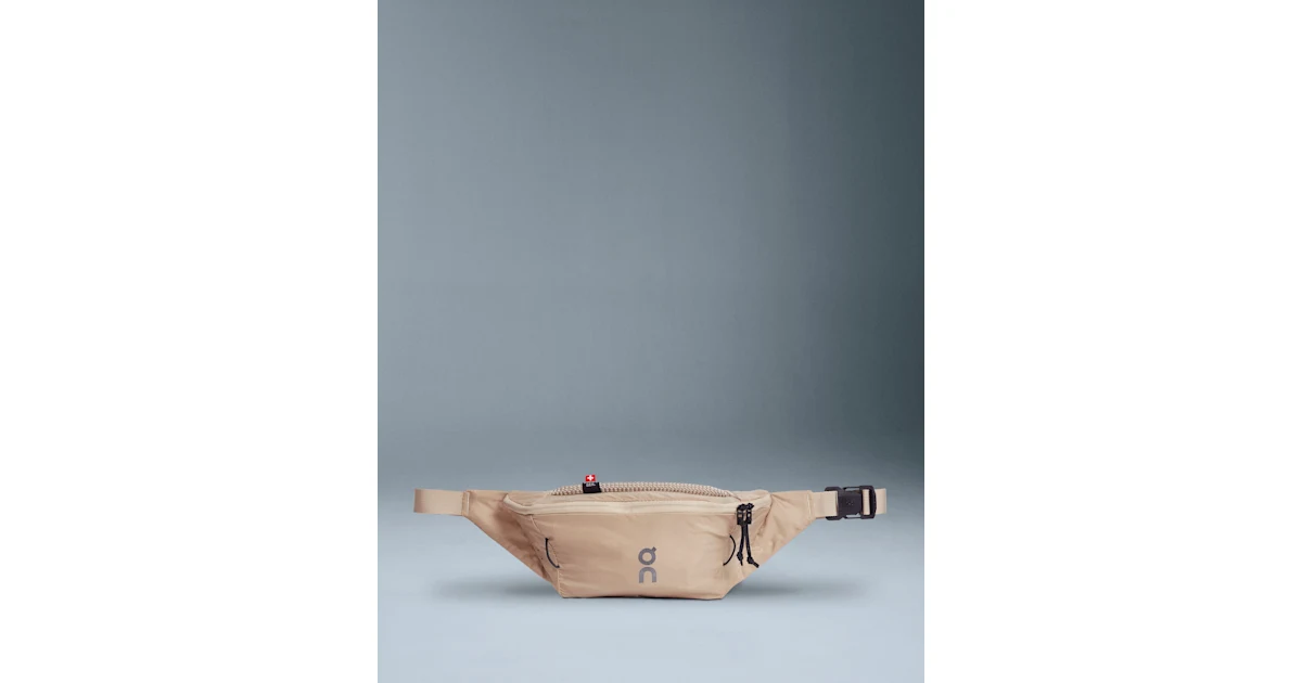 Leather Belt Loop Fanny Pack Waist Pack 2L Lite Beige On