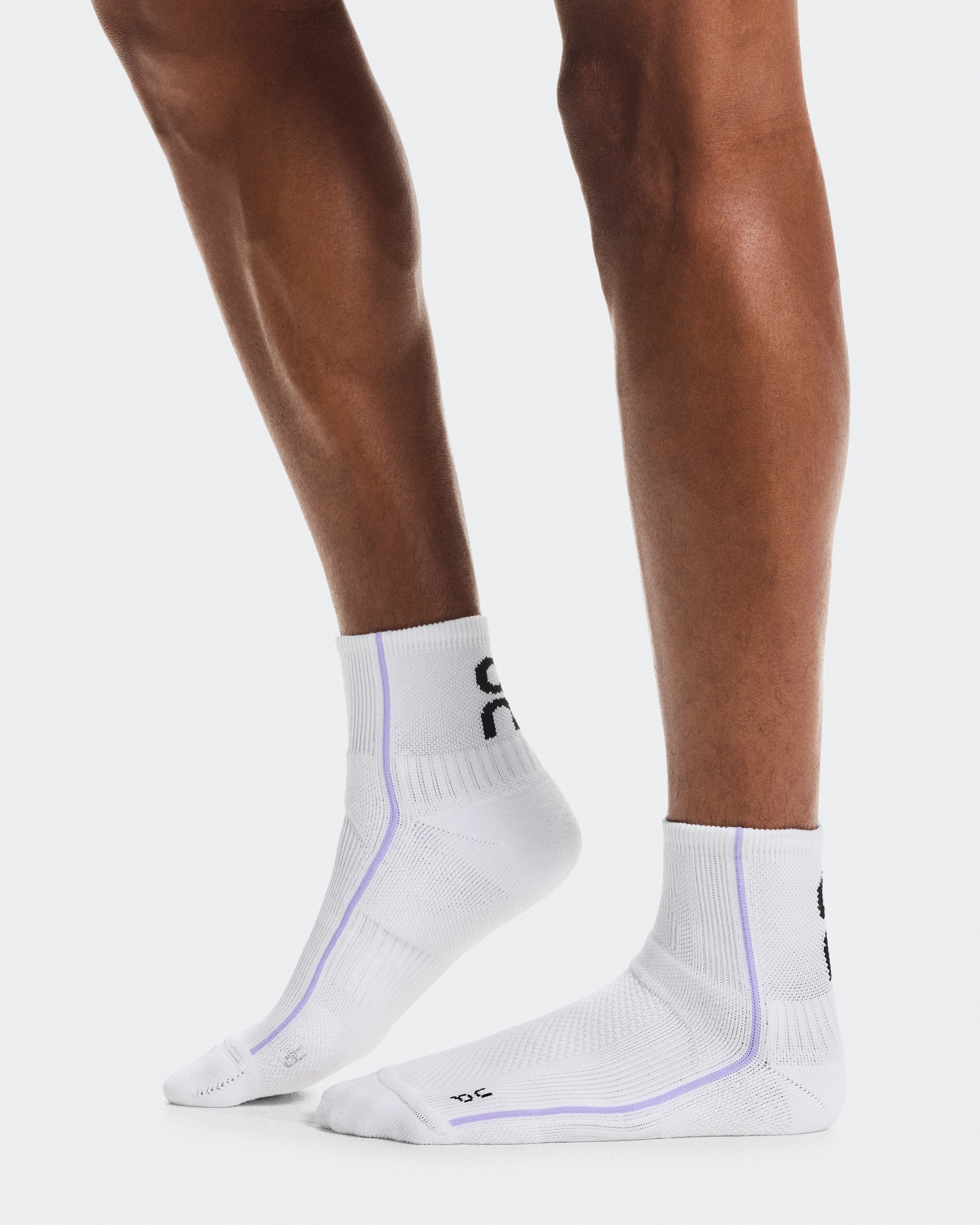 On Court Sock Mid White & Bloom Unisex Calzini