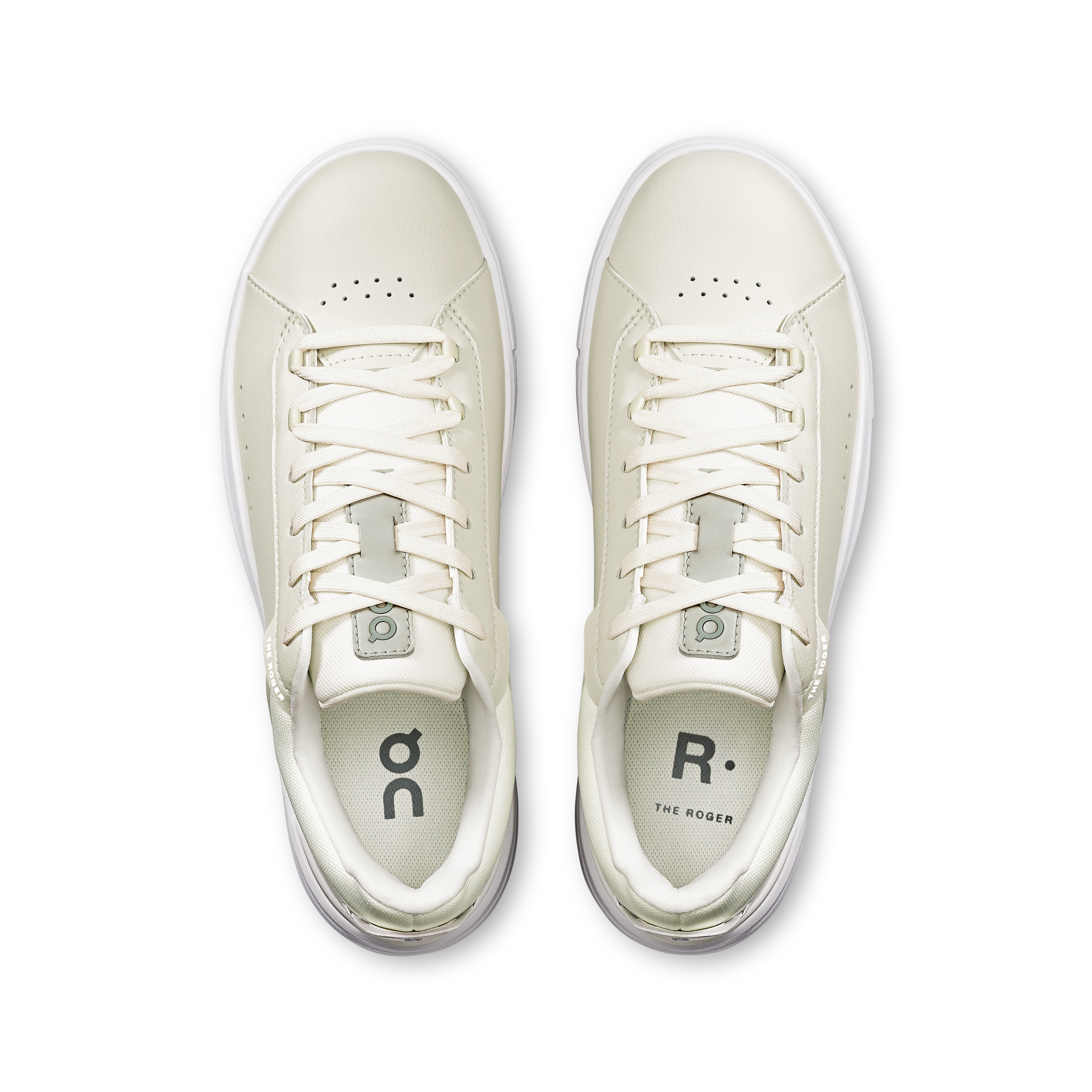 On THE ROGER Advantage Ivory & Ivory Women Tennis Shoes