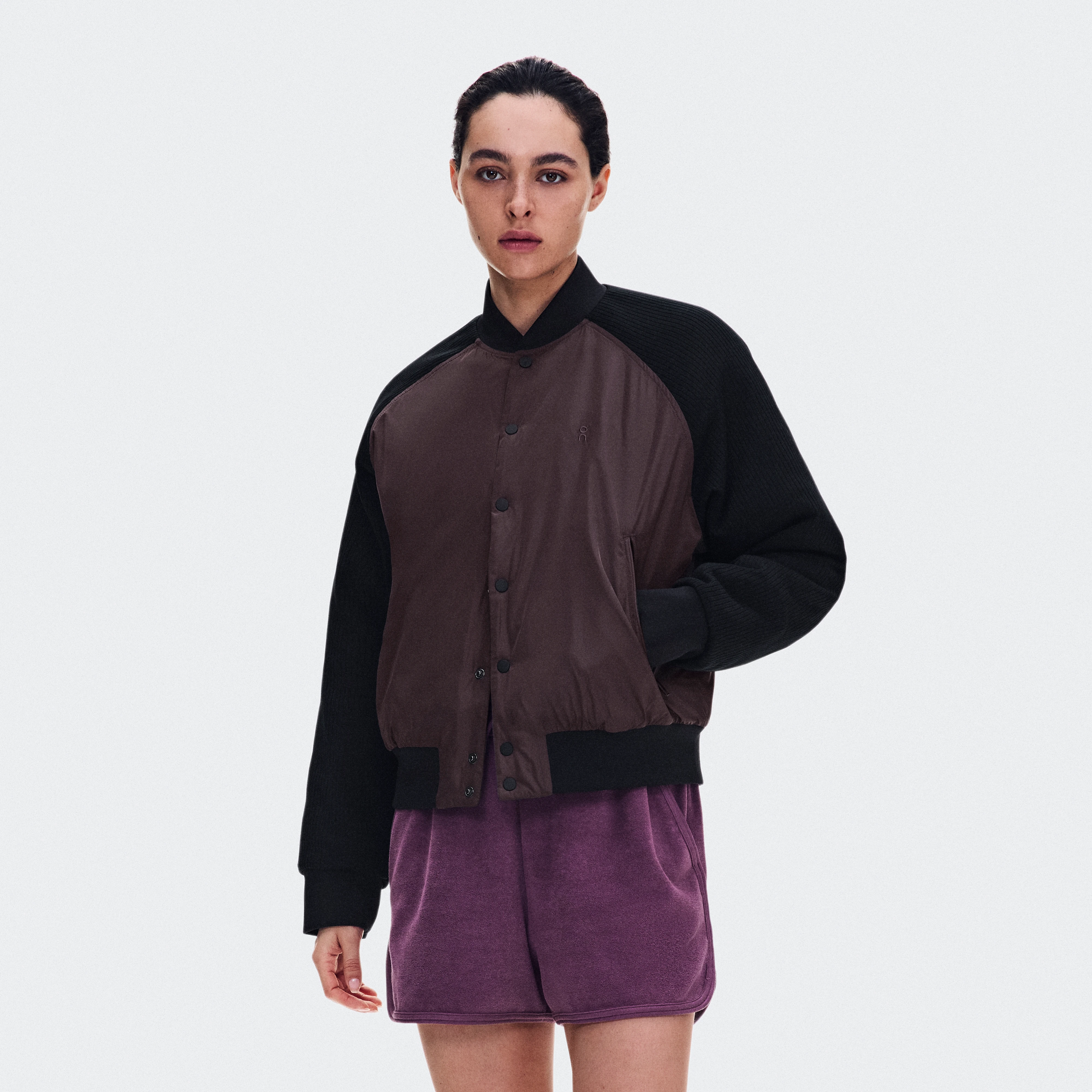 On Courtside Bomber Mulberry & Black Women – Courtside, all-day wear Active life Jackets