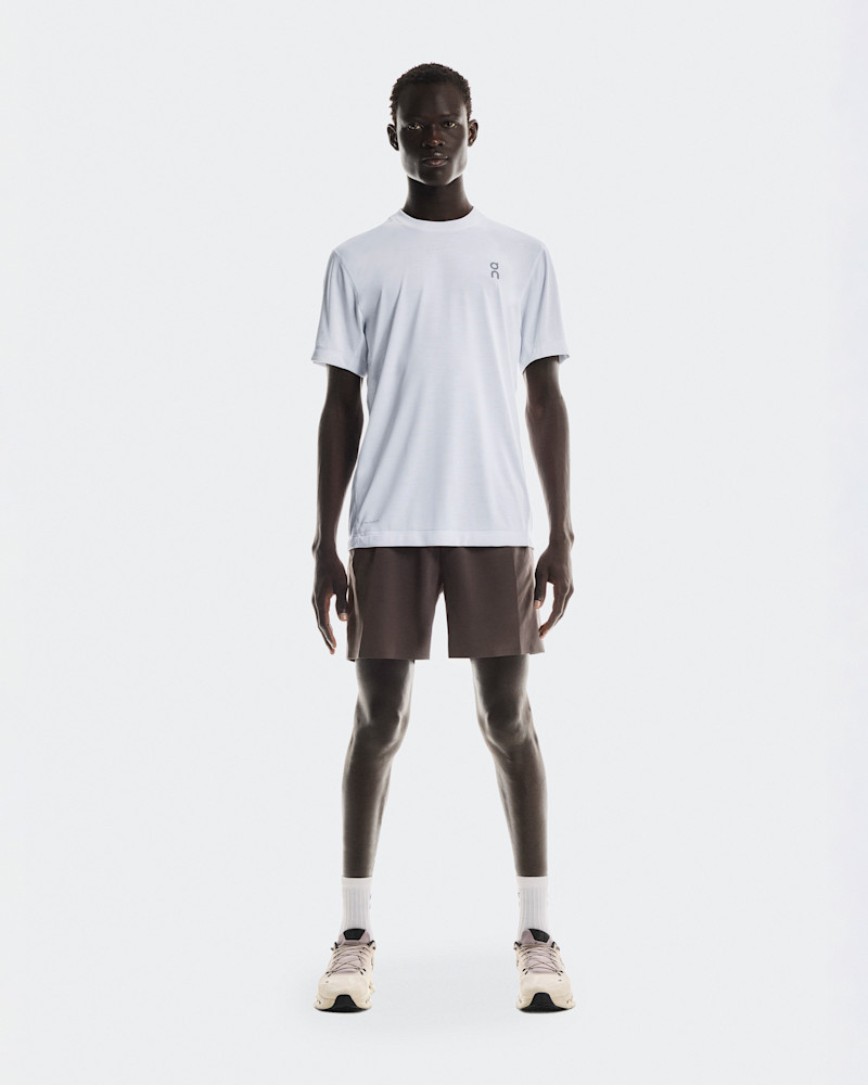 On Men's Focus Shorts in Pebble, Size: Small, Polyester