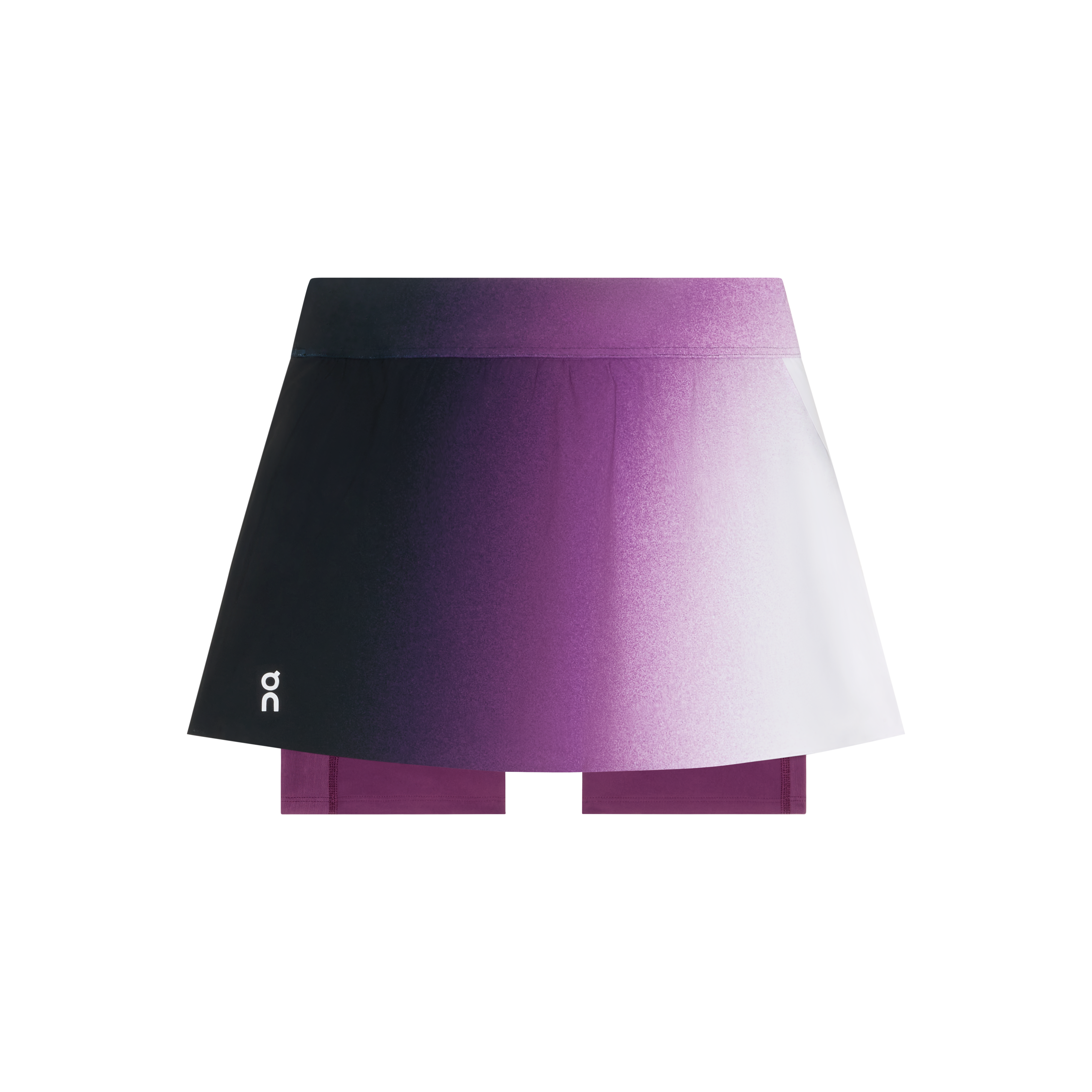 Court Skirt Split Swing in White/Cassis