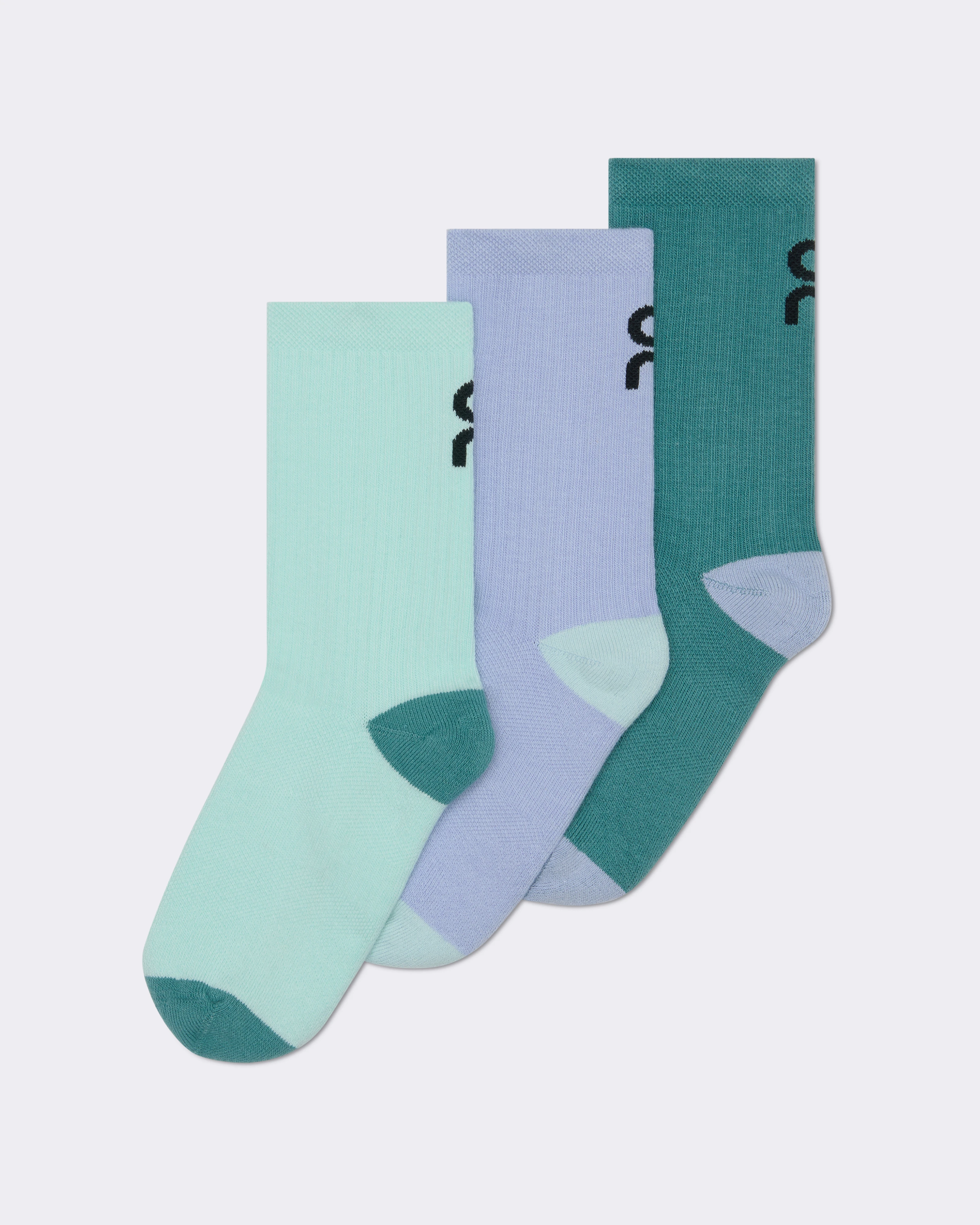 On Logo Sock High 3P Kids Celeste & Storm Kids Socks