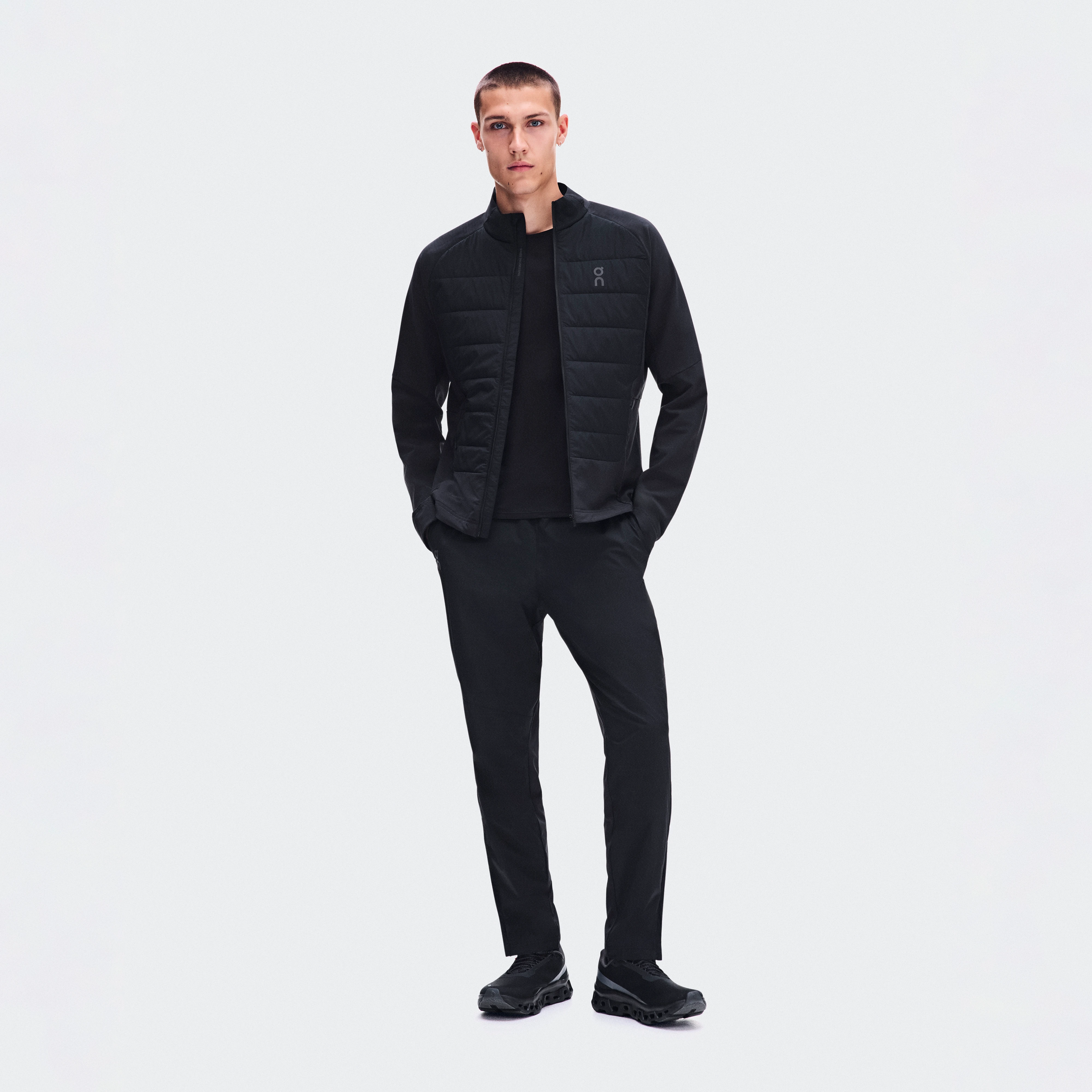 On Weather Hybrid Jacket Black Men – Cold weather performance running, training Jackets