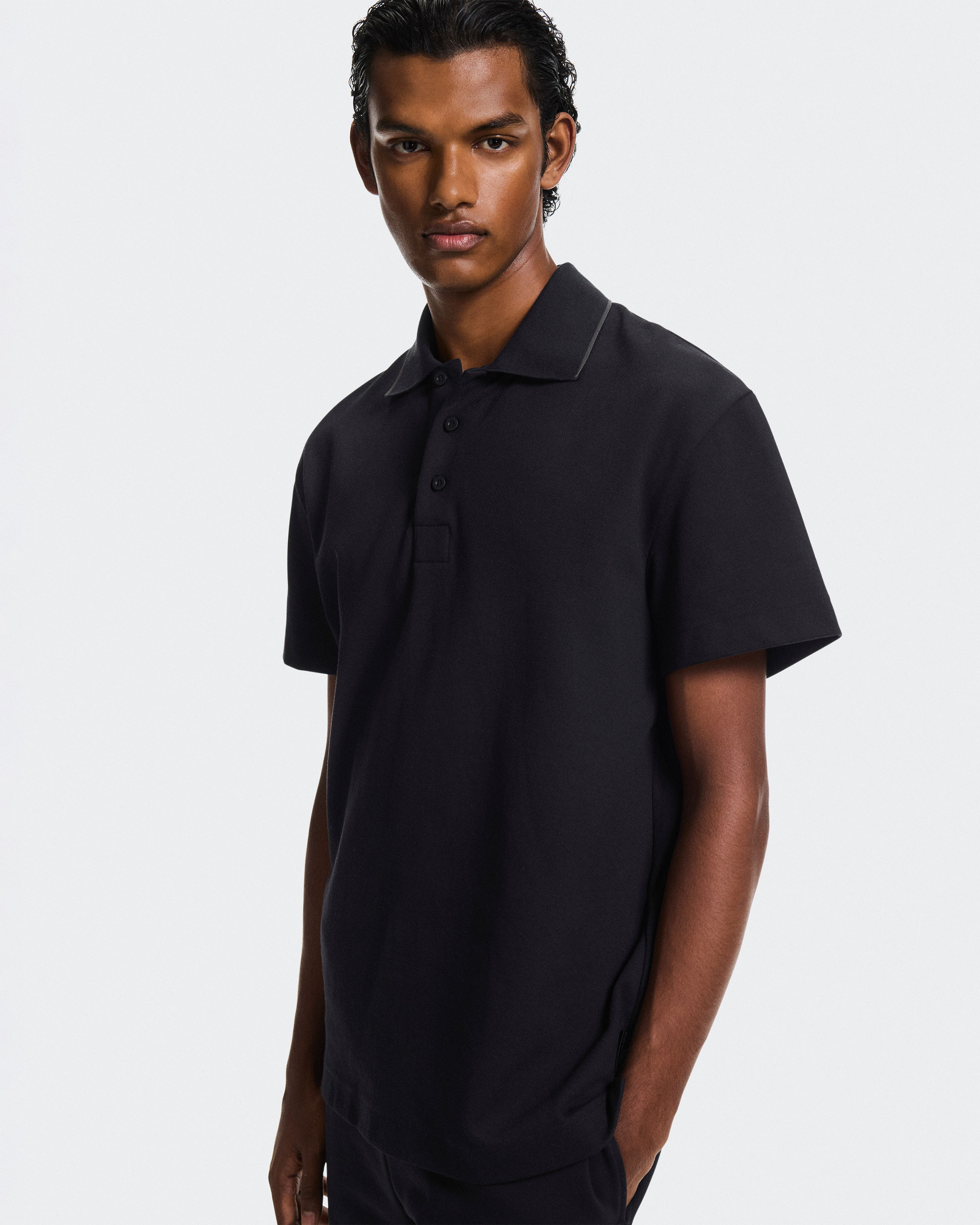 Courtside PoloMen / Black | Eclipse / L