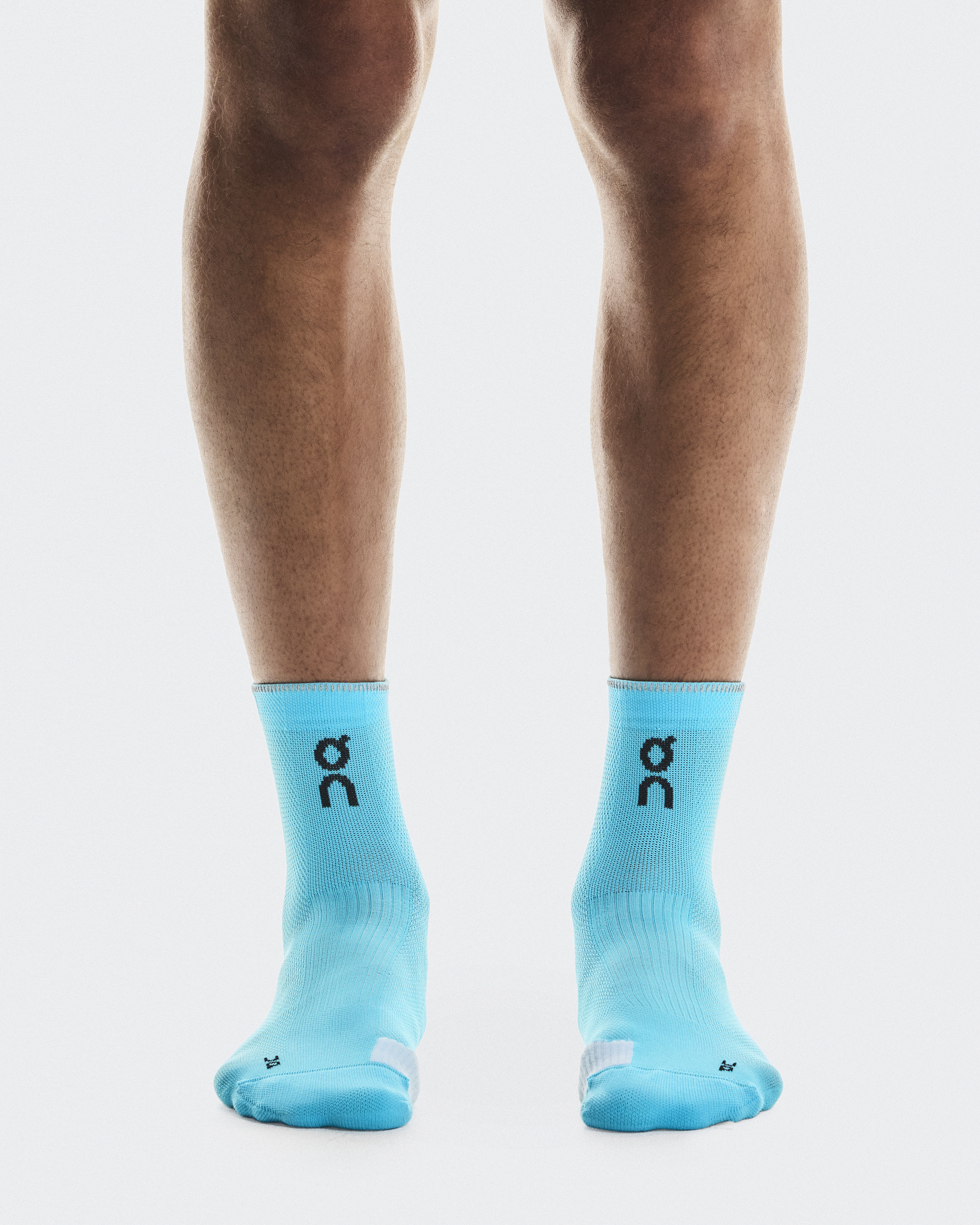 On Performance Run Sock Mid en Horizon/White, Talla: 43 - 46, Polyester