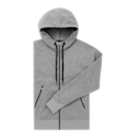 Zipped Hoodie in Grey