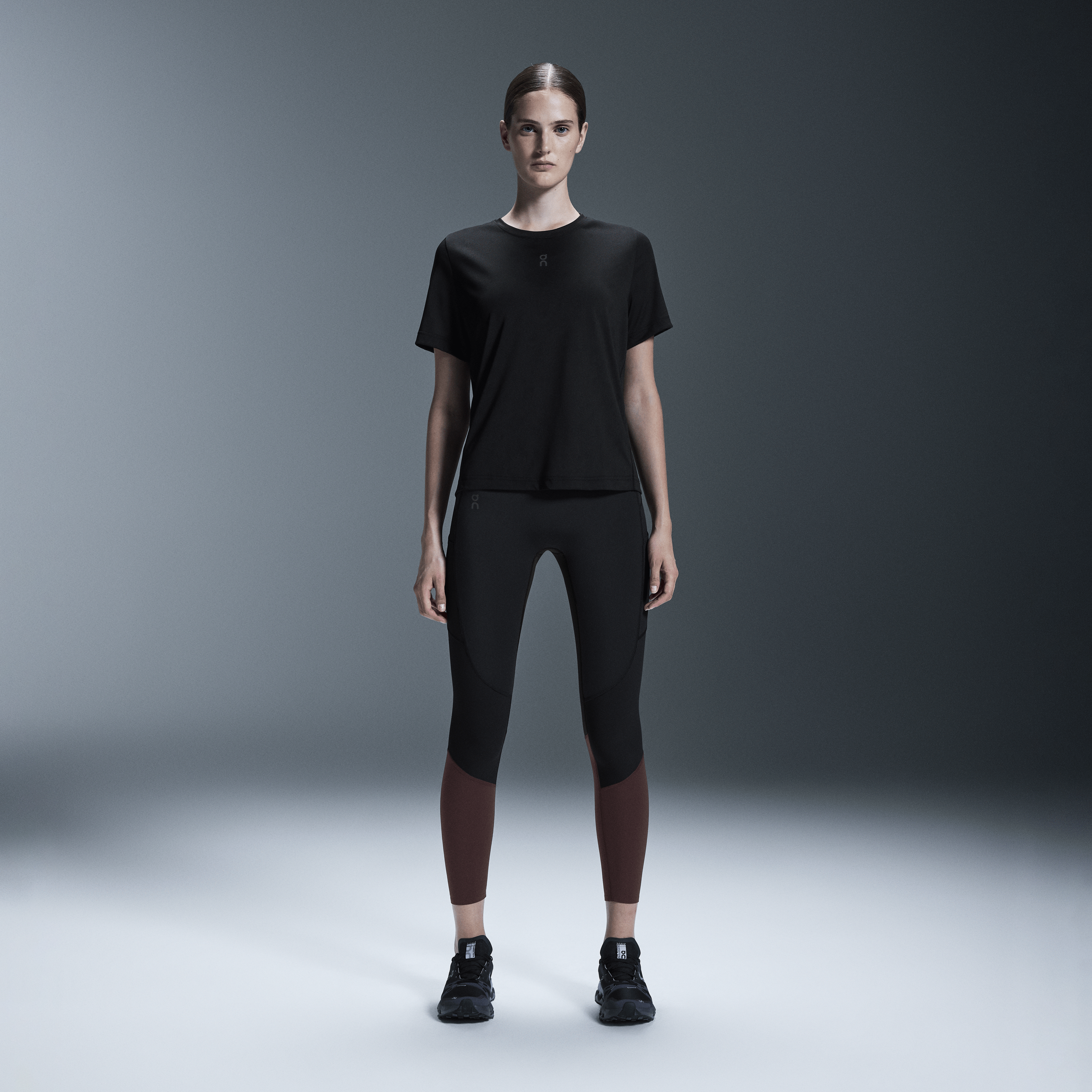 Trek Tight Tights in Black/Mulberry