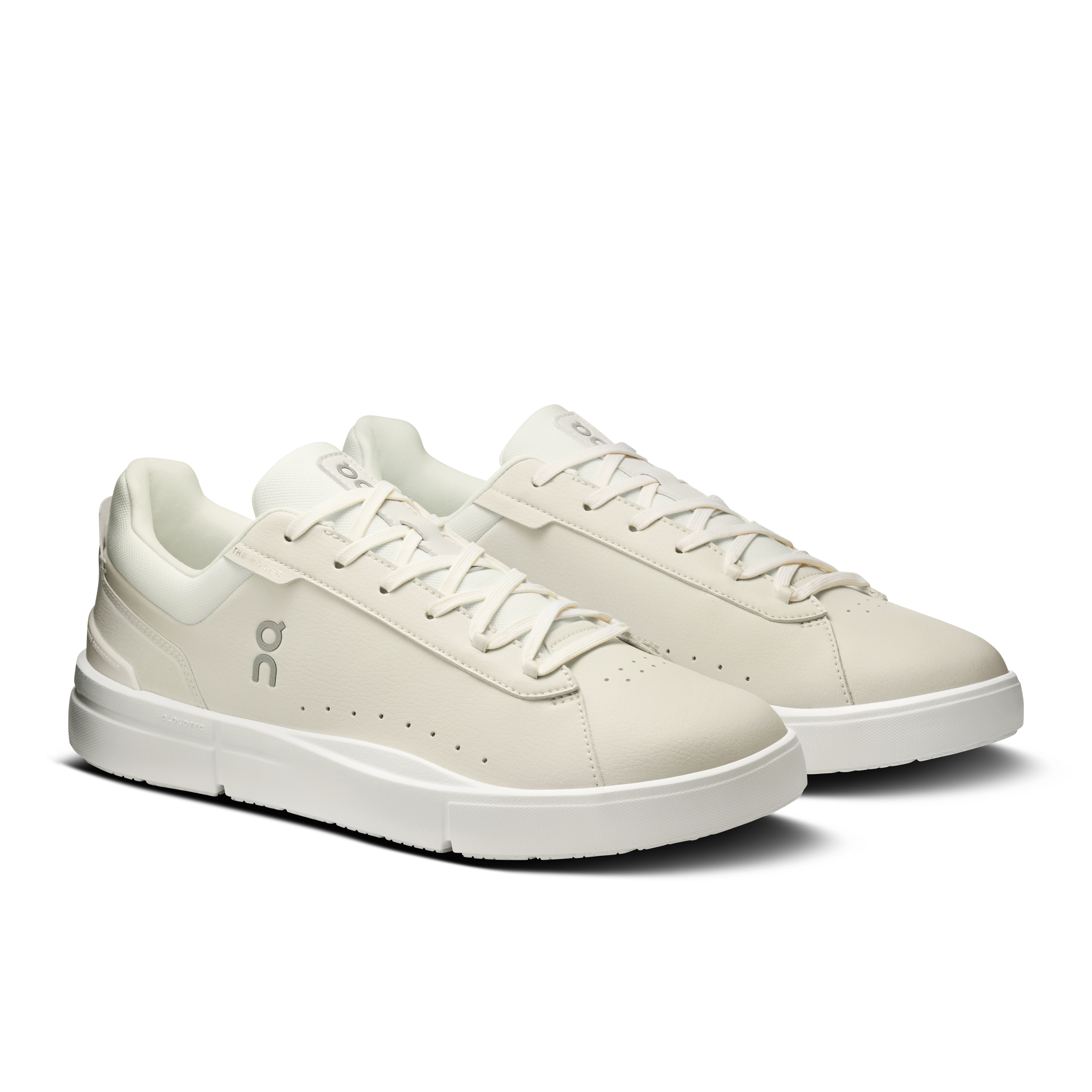 On THE ROGER Advantage Ivory & Ivory Men Tennis Shoes