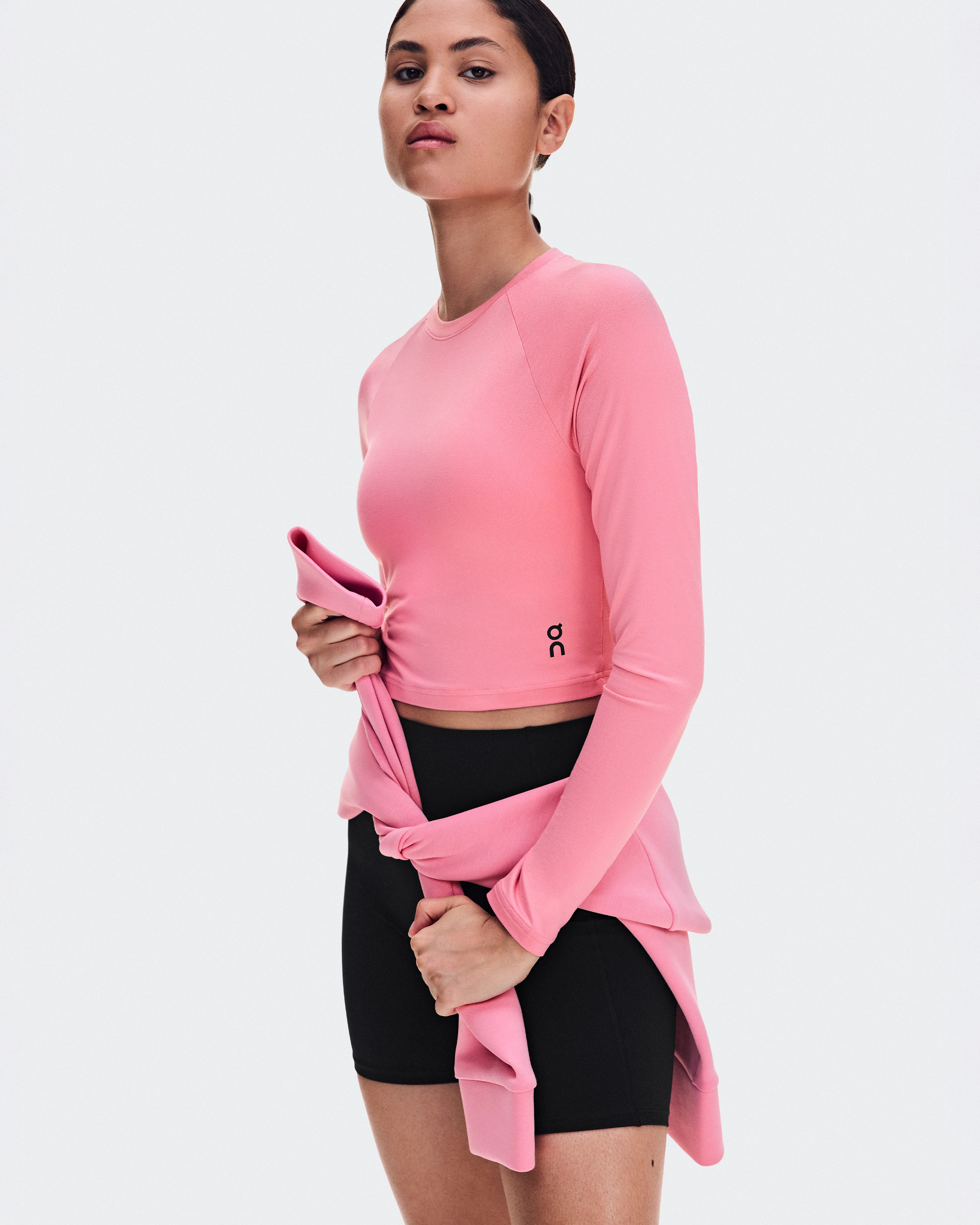 On Studio Long-T Crop Magnolia Women Tops and t-shirts