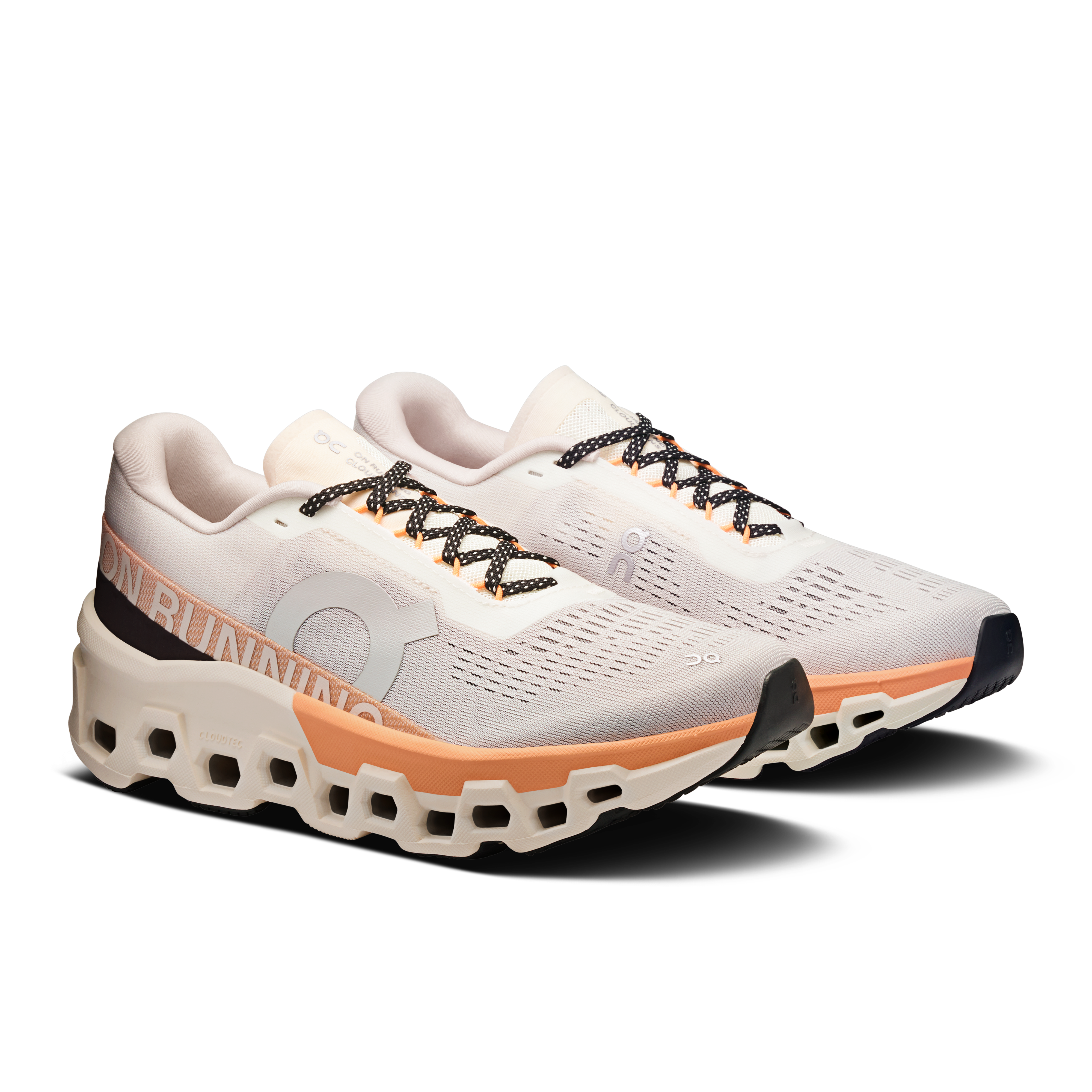 On Cloudmonster 2 Ivory & Tangerine Women Road running Shoes