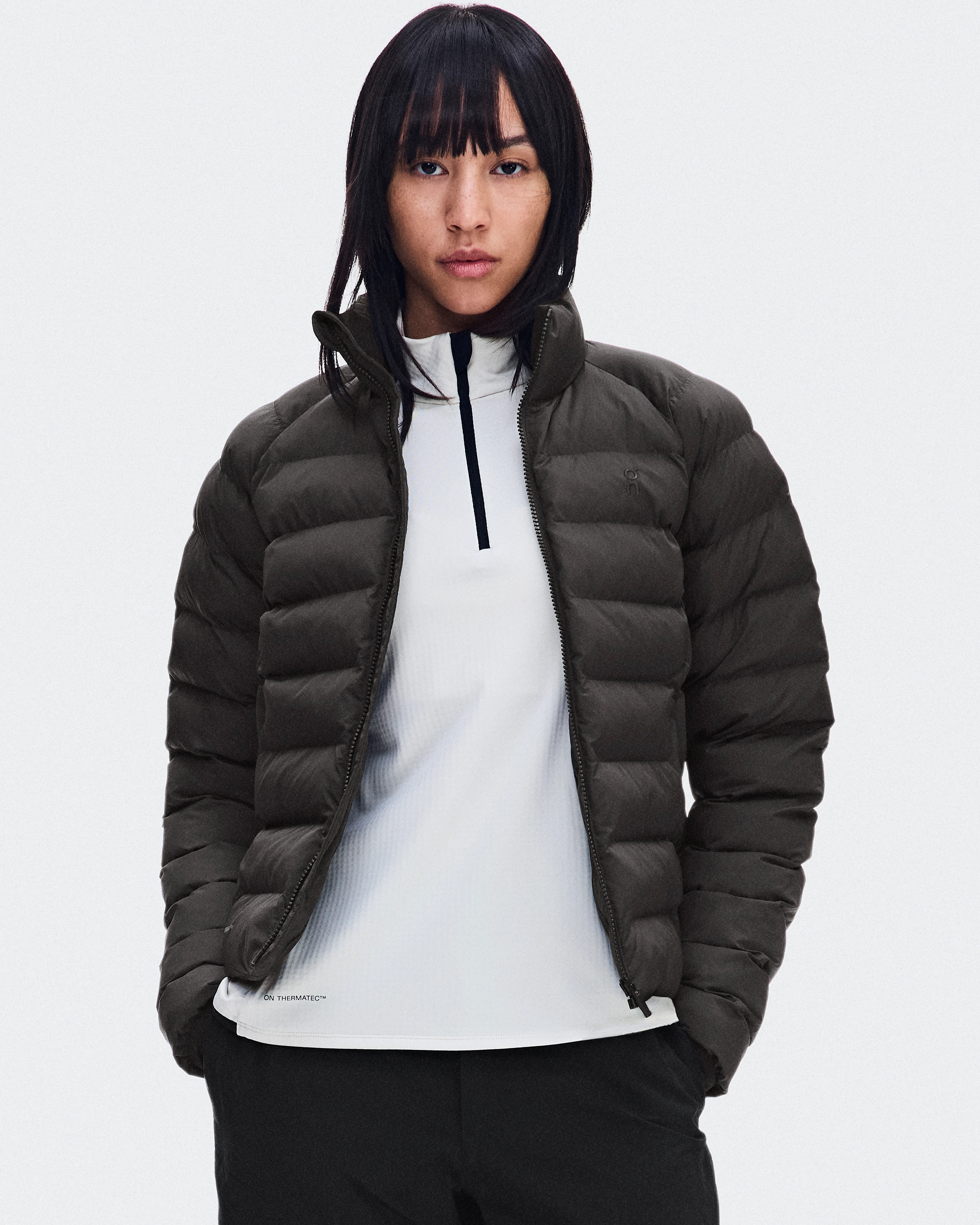 On Ascent Puffer Jacket Espresso Mujer Chaquetas