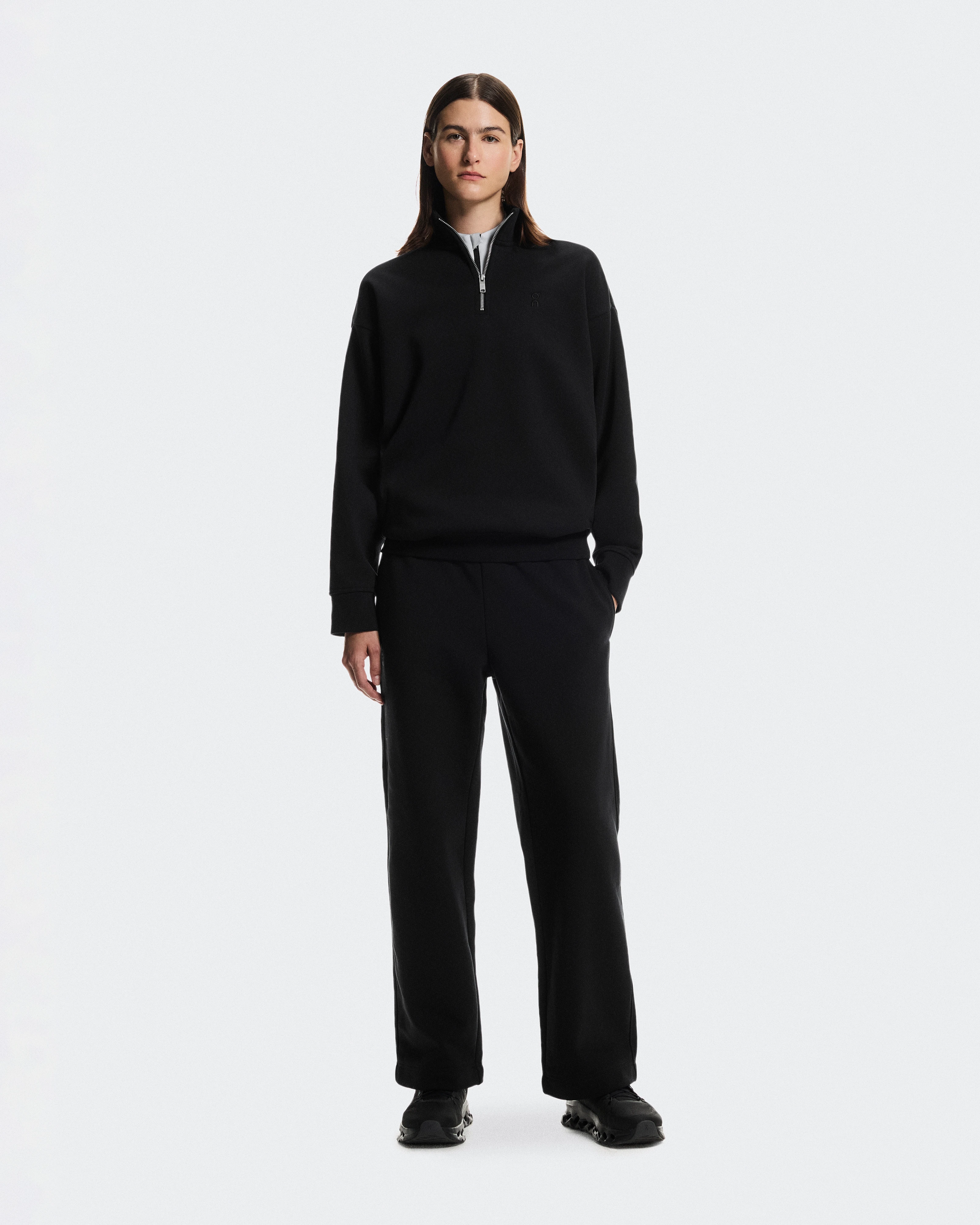 On Club Collective 1/4 Zip Black Women Jackets