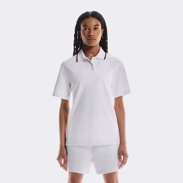 Courtside Polo Short-Sleeve Shirt in White