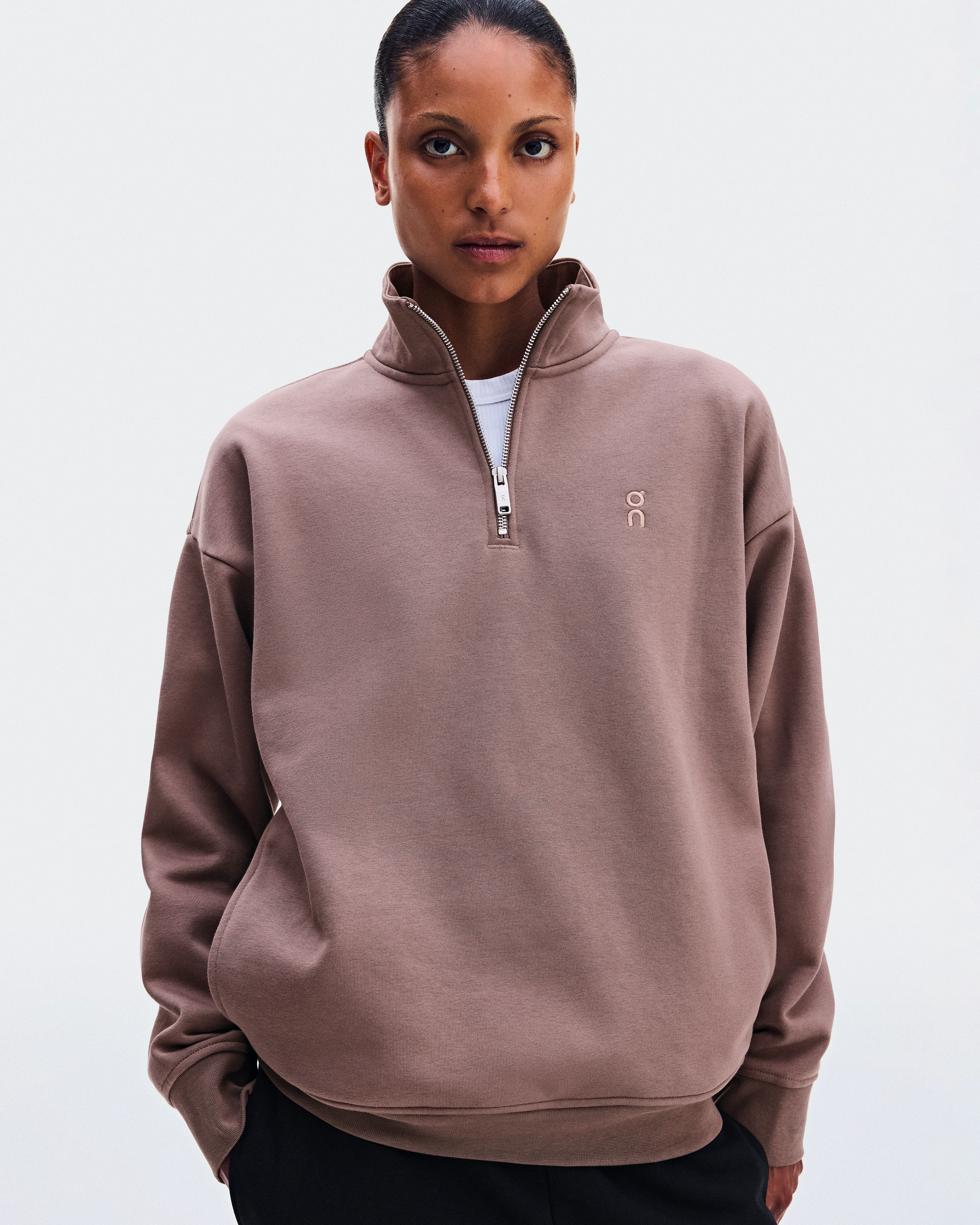 On Club Collective 1/4 Zip Clove Women – All-day comfort Hoodies and sweatshirts