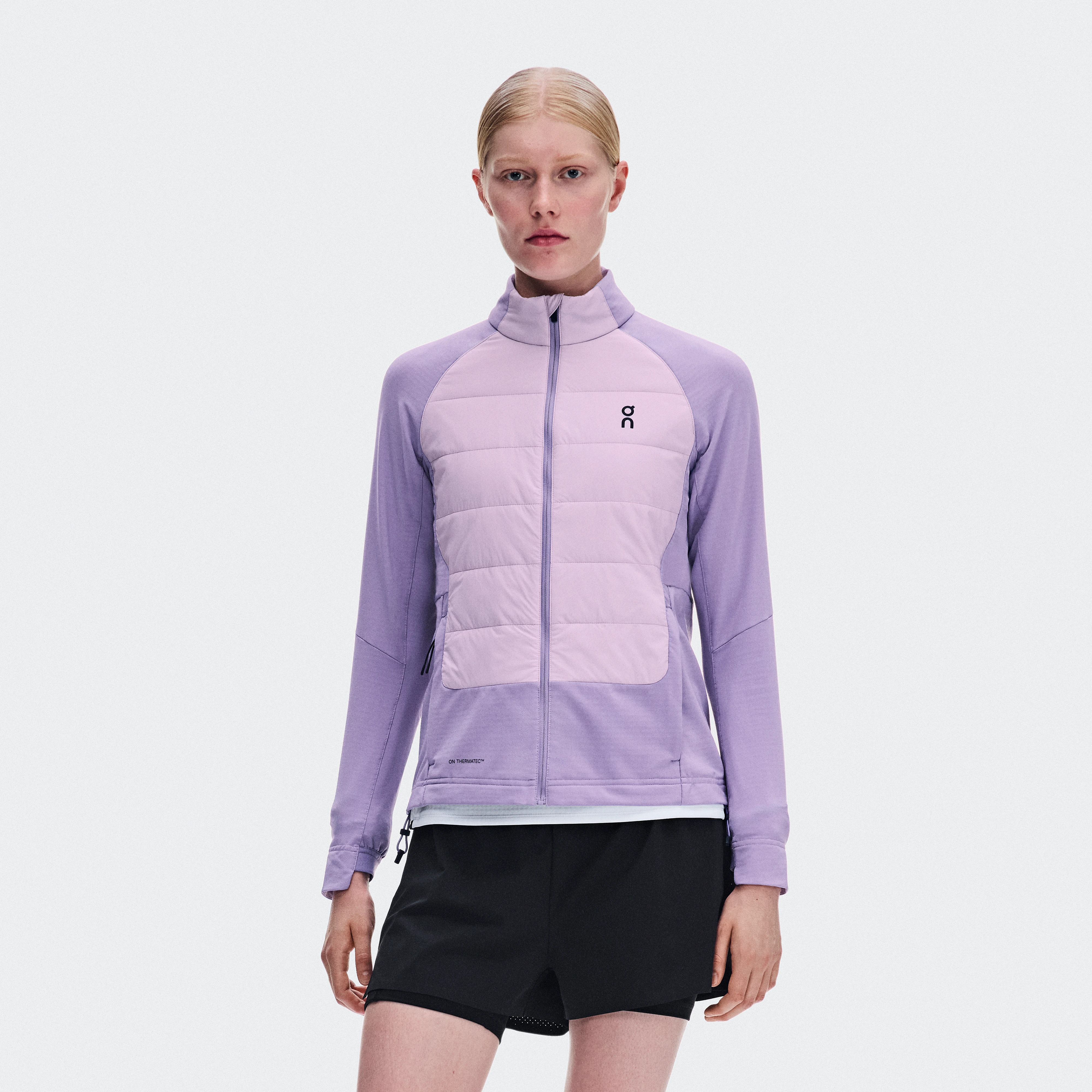 On Weather Hybrid Jacket Mallow & Foxglove Women – Cold weather performance running, training Jackets