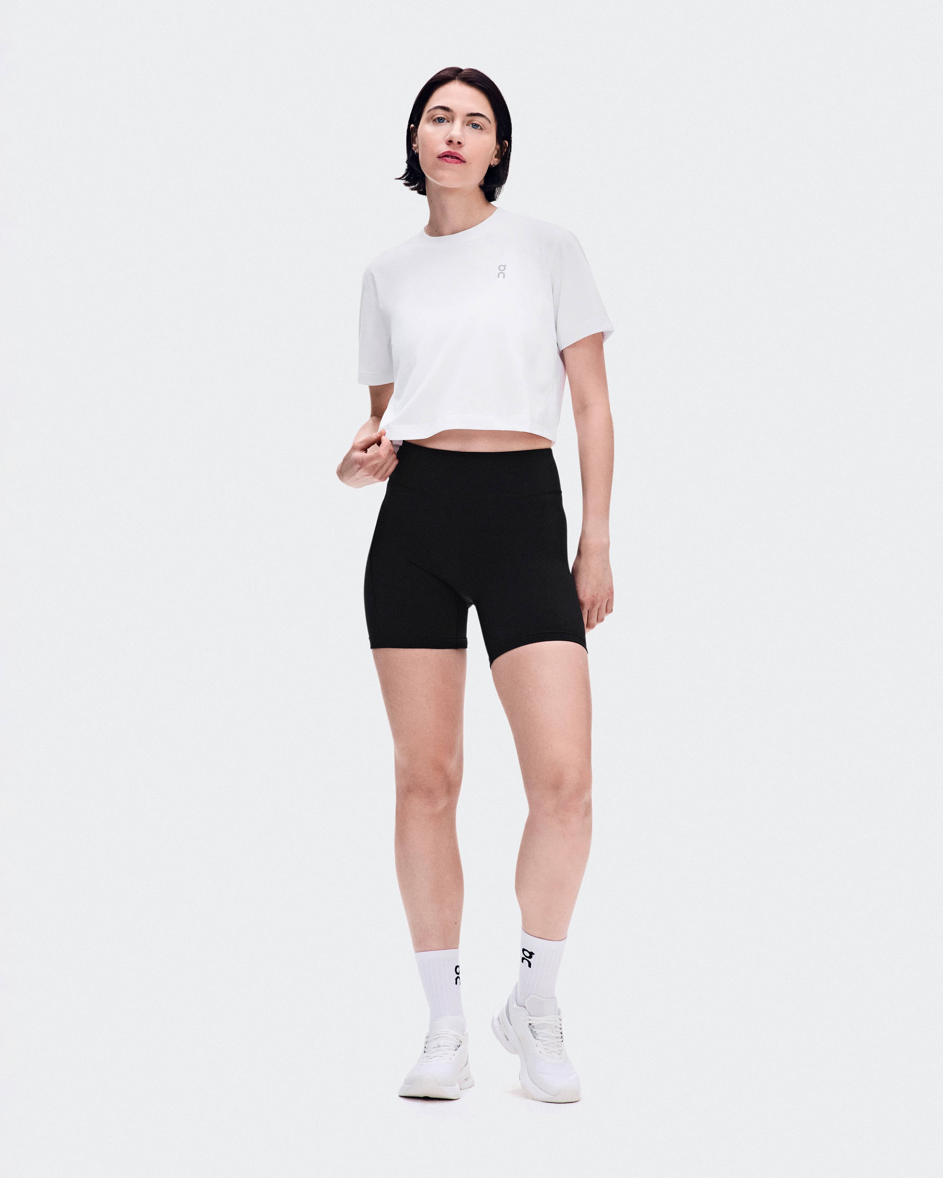On Train-T Crop White Women Tops and t-shirts