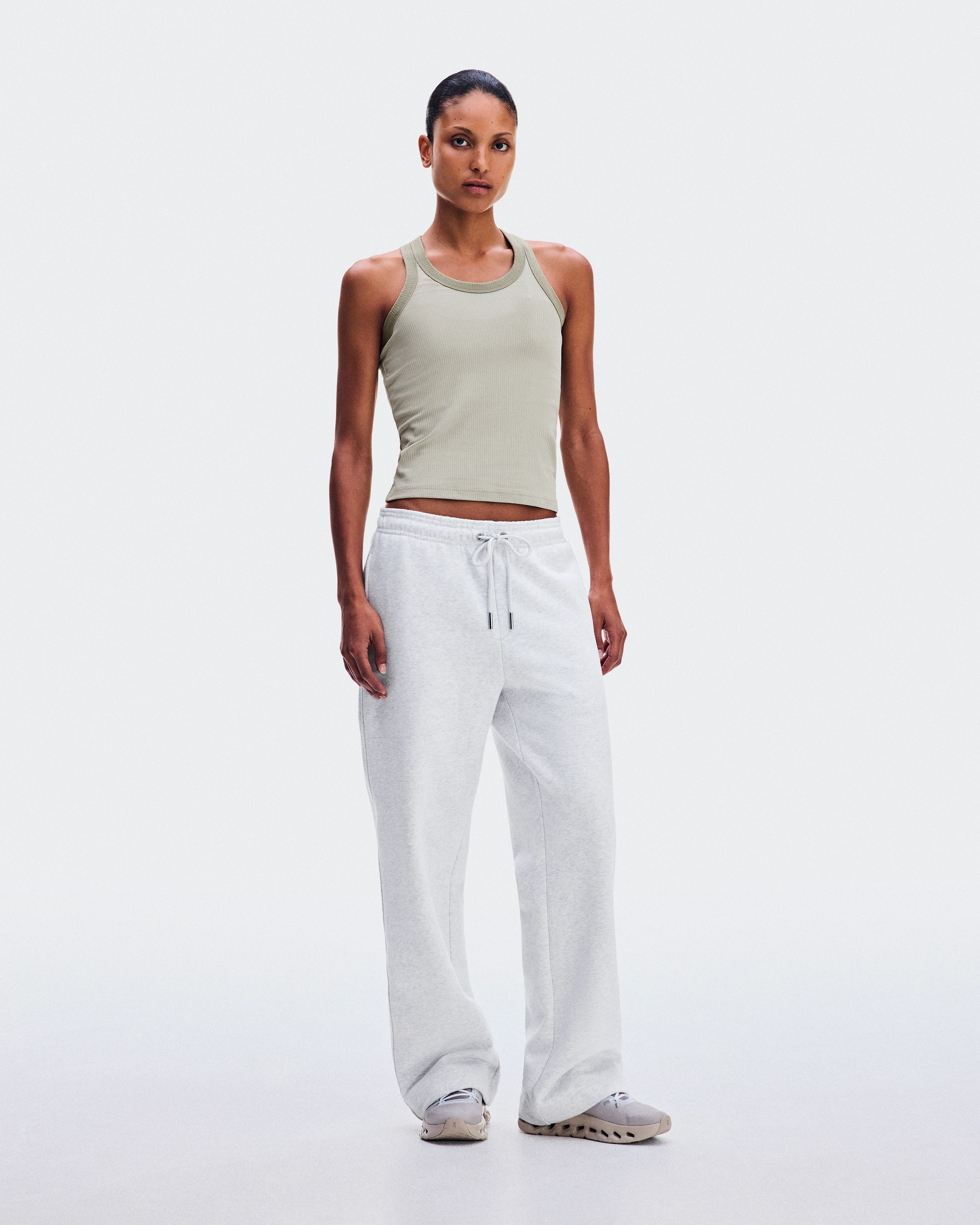 On All-Day Ribbed Tank Brume Feminino Partes de cima e camisetas