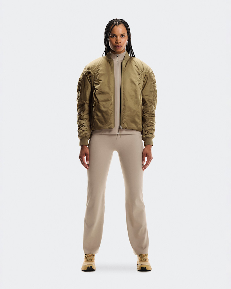 On Women's Bomber Jacket in Nutmeg, Size: XS, Polyester