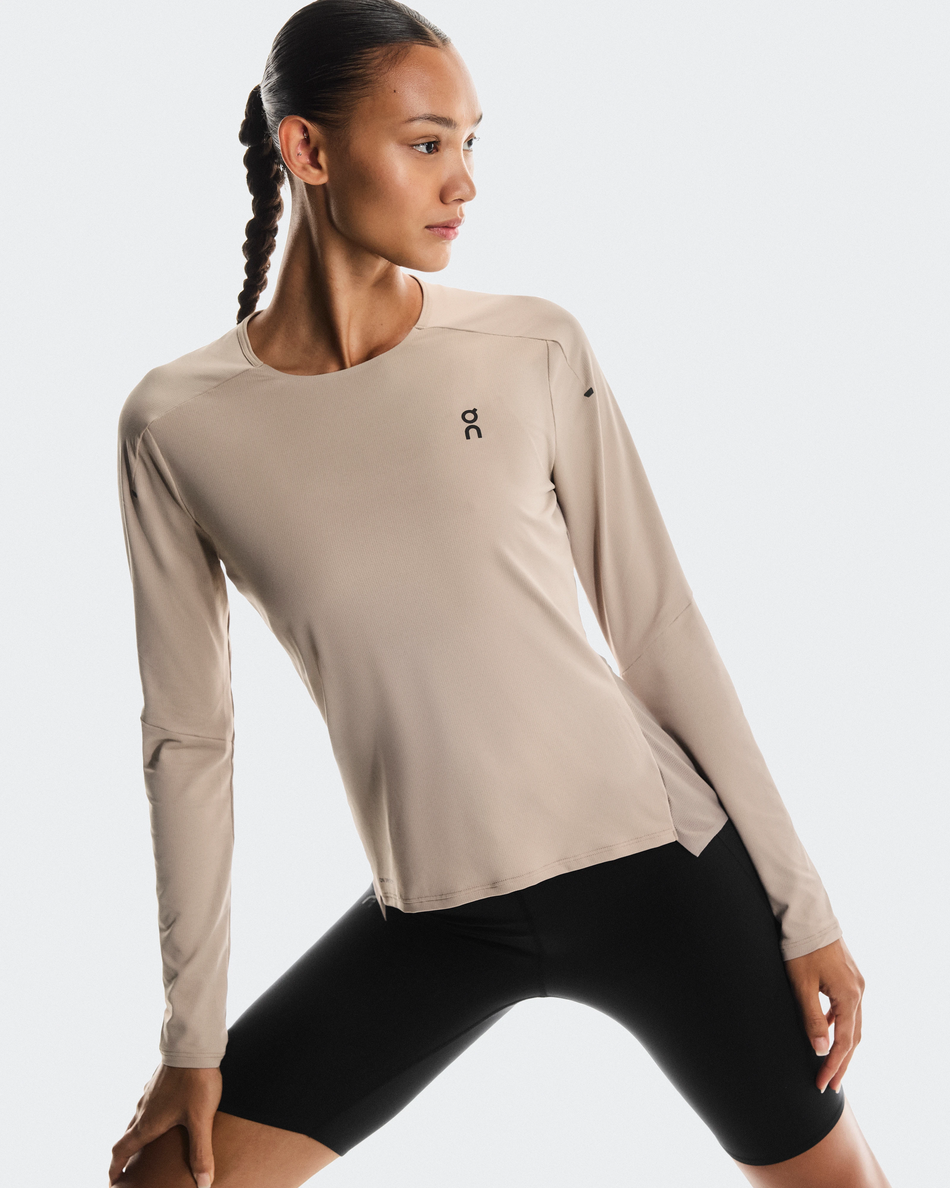 On Performance Long-T Desert & Cinder Women Tops and t-shirts