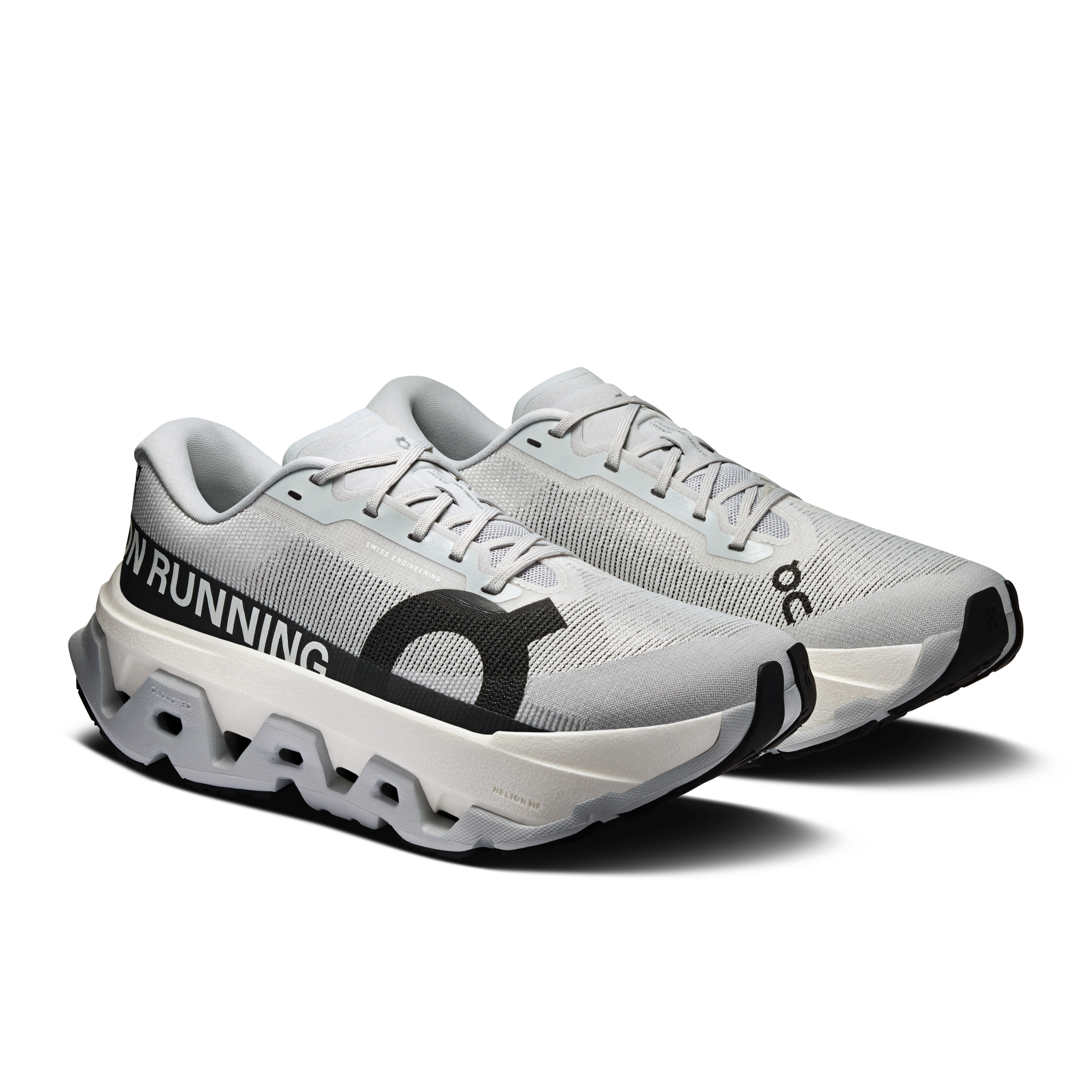 On Cloudmonster 3 Hyper Glacier & Black Women Road running Shoes