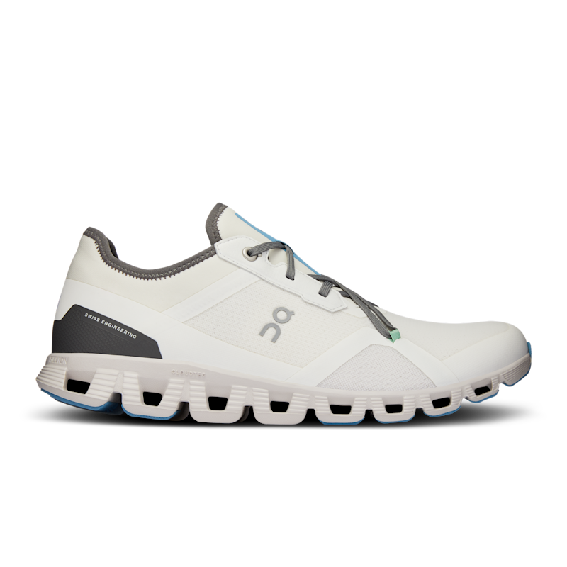 On Men's Cloud X 3 AD Gym Shoe in Undyed/Niagara, Size: 7.5, Recycled Polyester ️