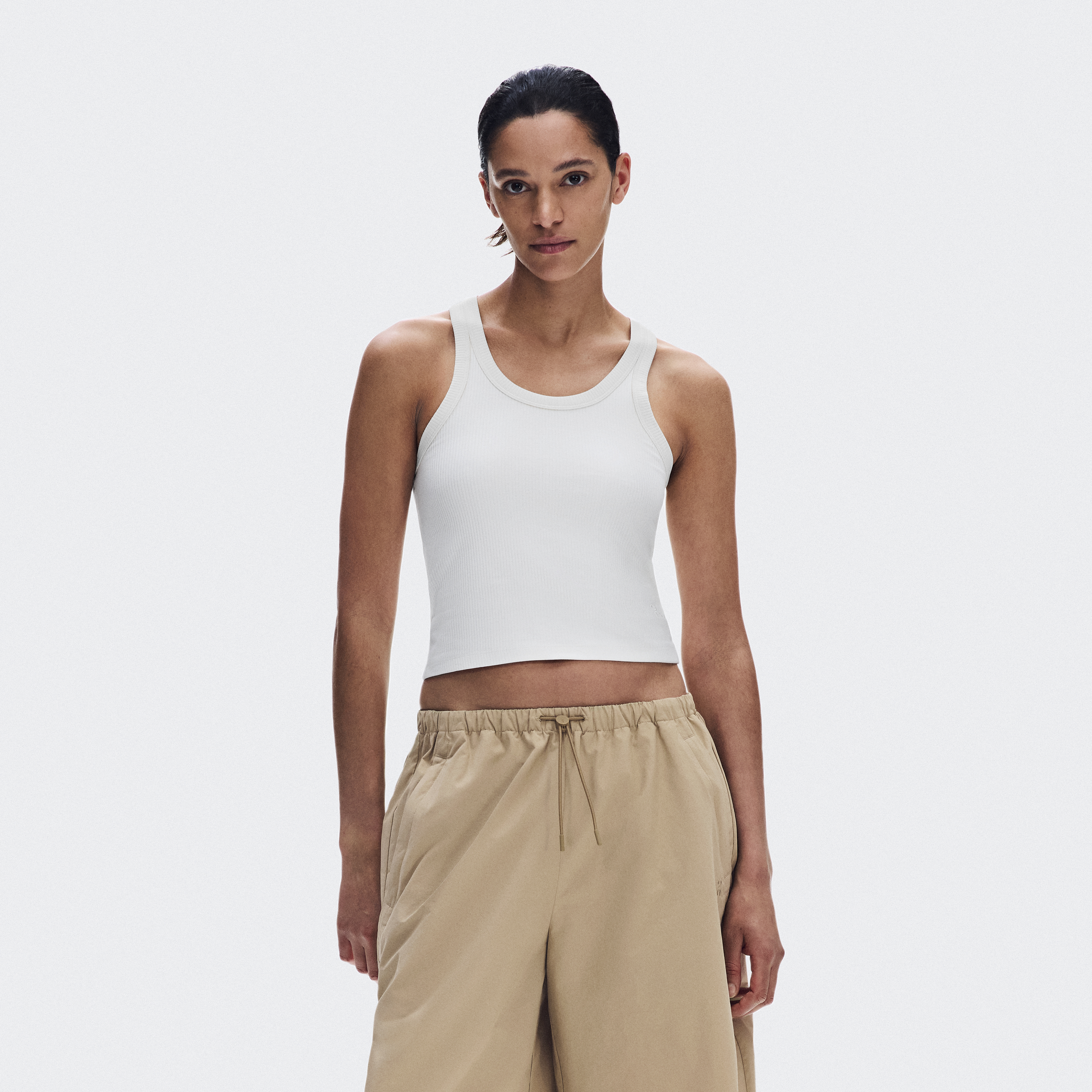 All-Day Ribbed Tank Top in Ivory