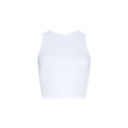 Studio Crop Tank in White