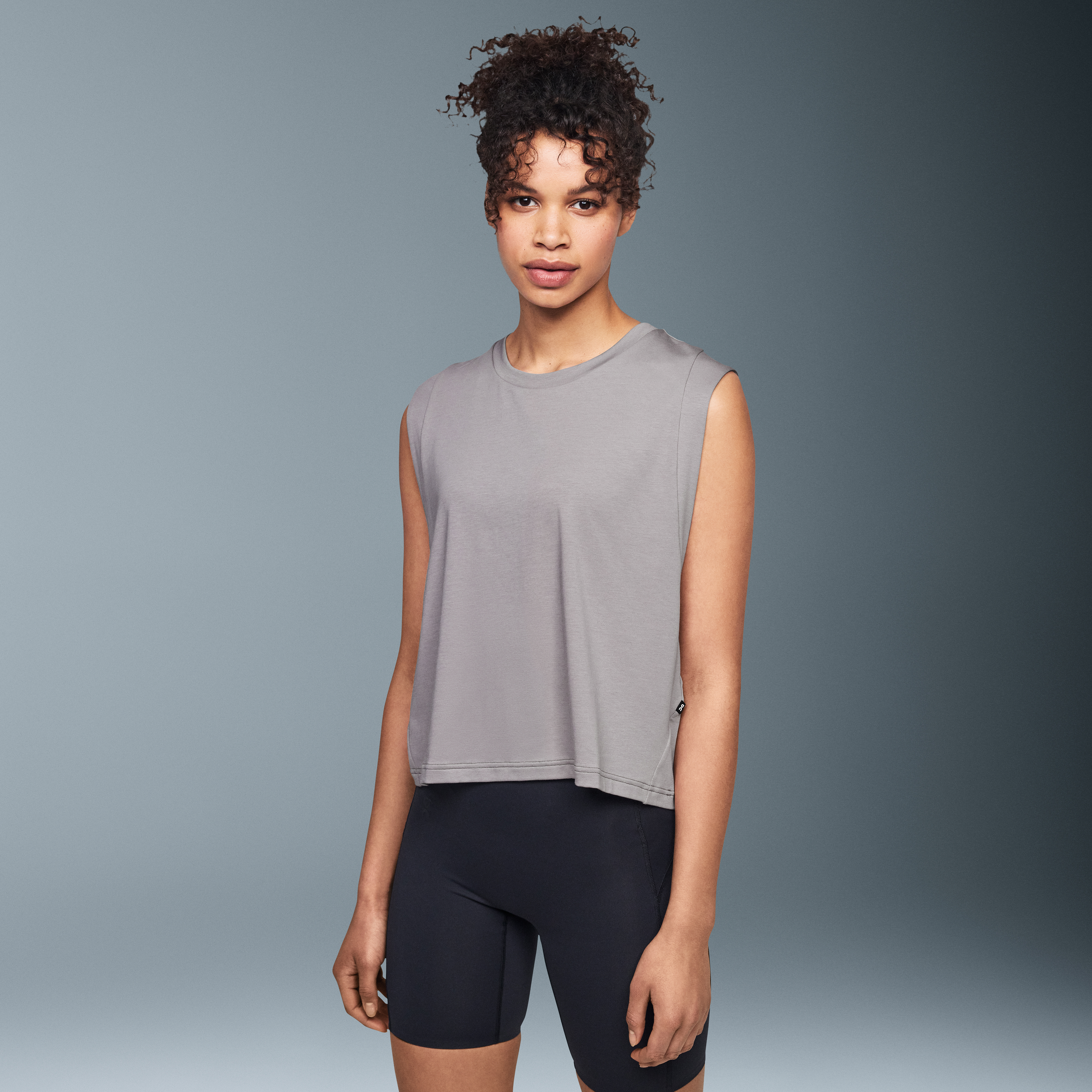 Focus Crop Shirt in Zinc
