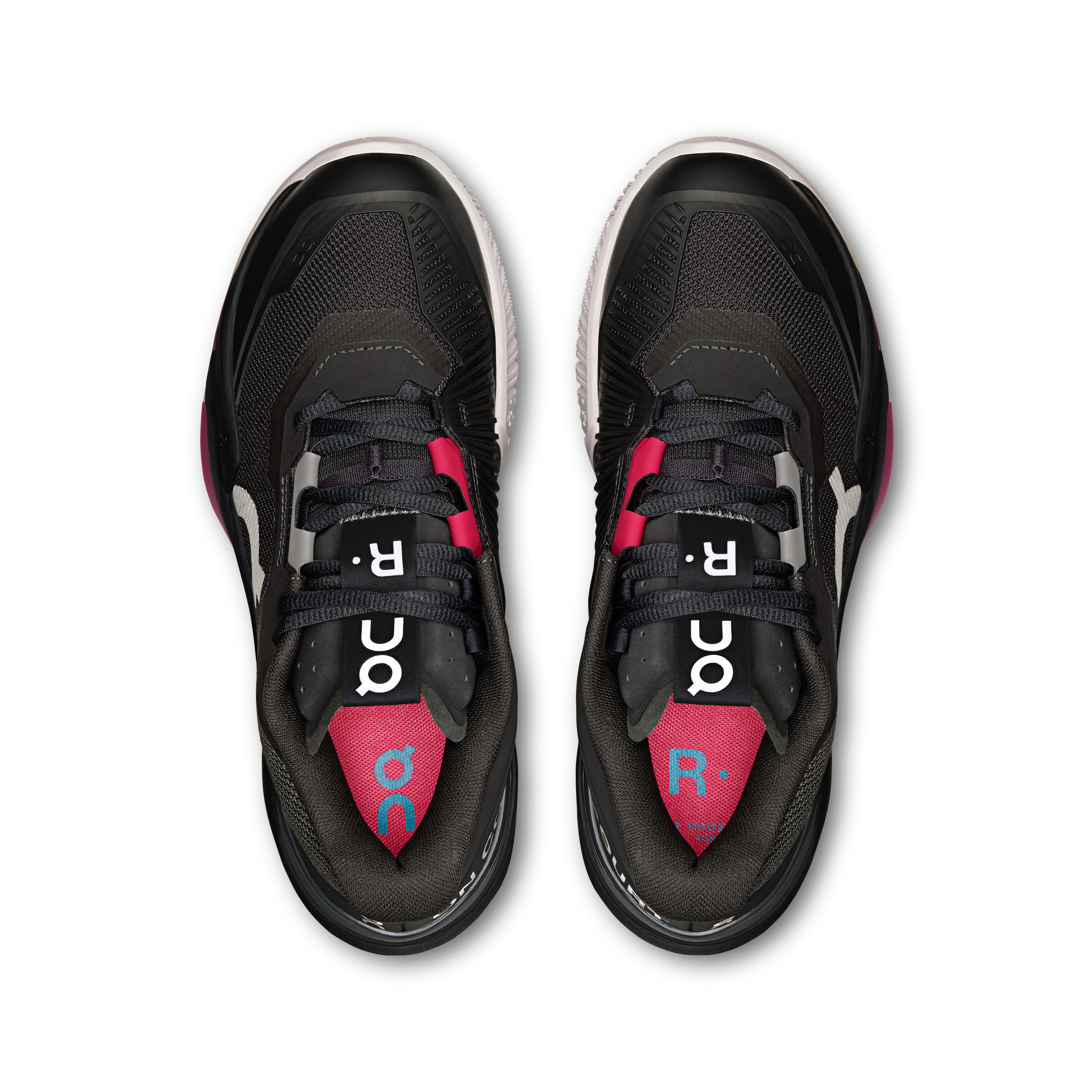 On THE ROGER Pro Fire Black & Pink Women Tennis Shoes