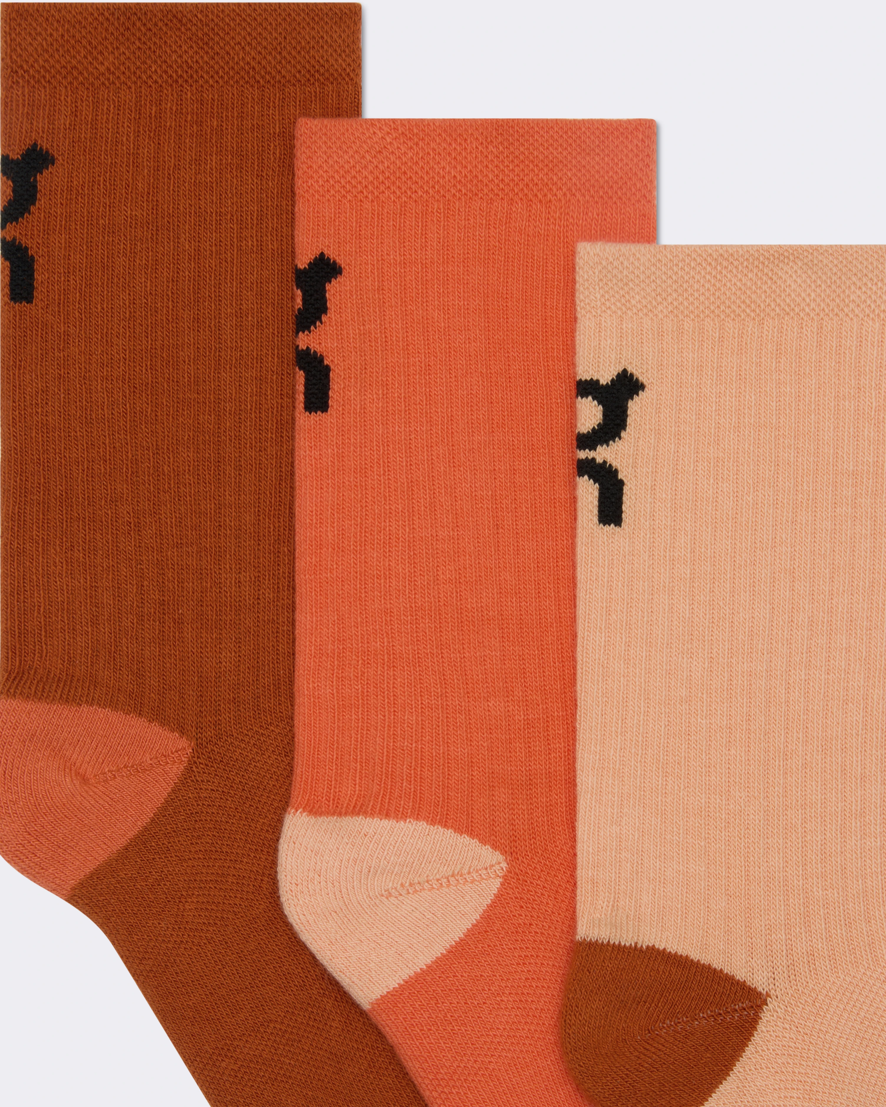 On Logo Sock High 3P Kids Flame & Cinnamon Kids Socks